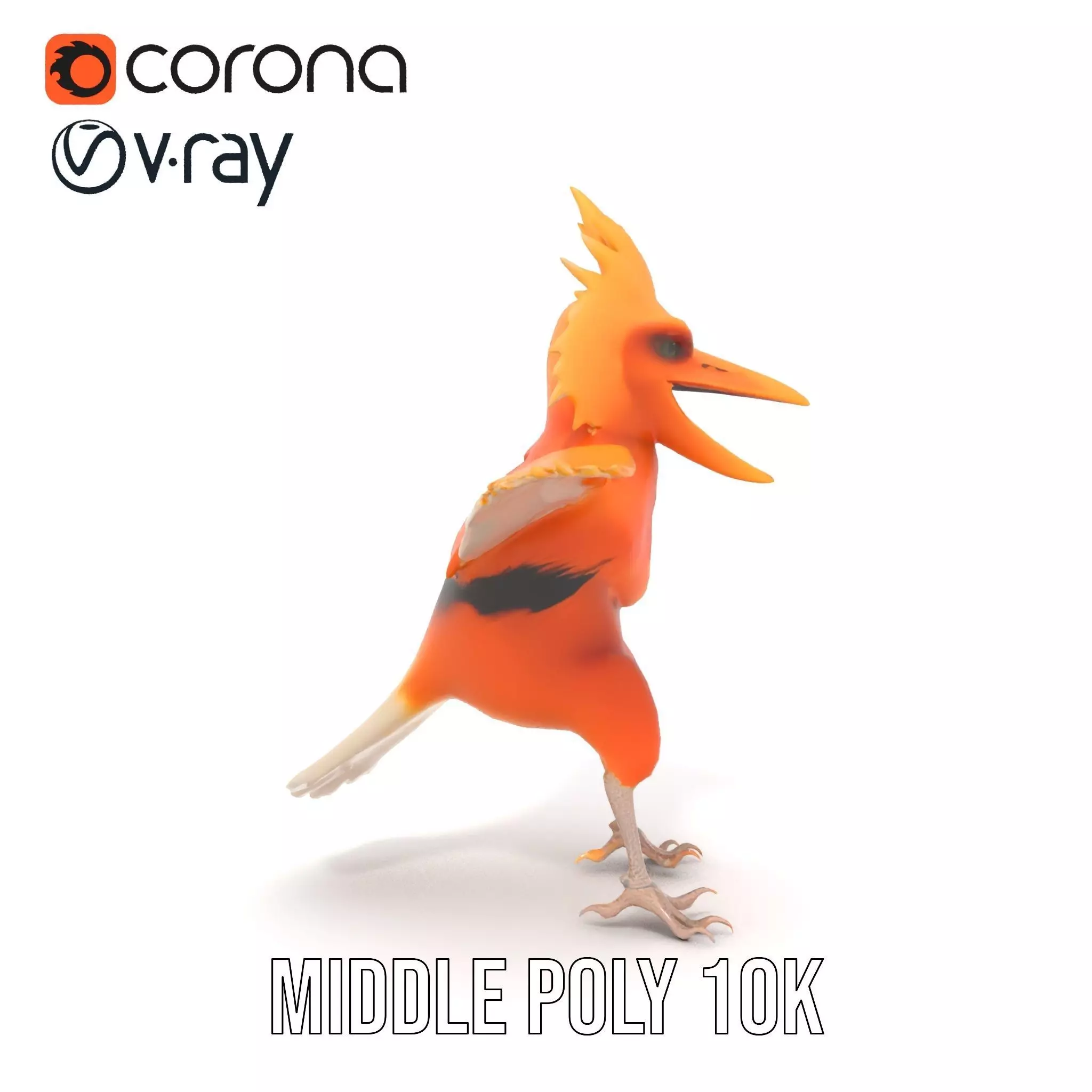Vibrant Feathered Creature model pack Low-poly 3D model_24