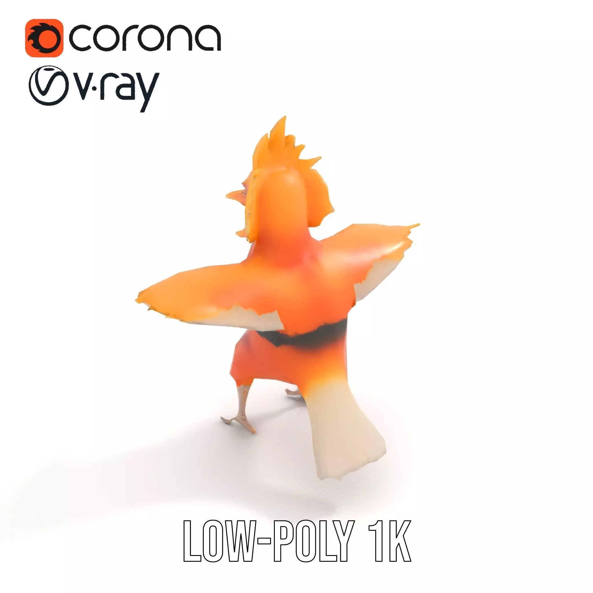 Vibrant Feathered Creature model pack Low-poly 3D model_7