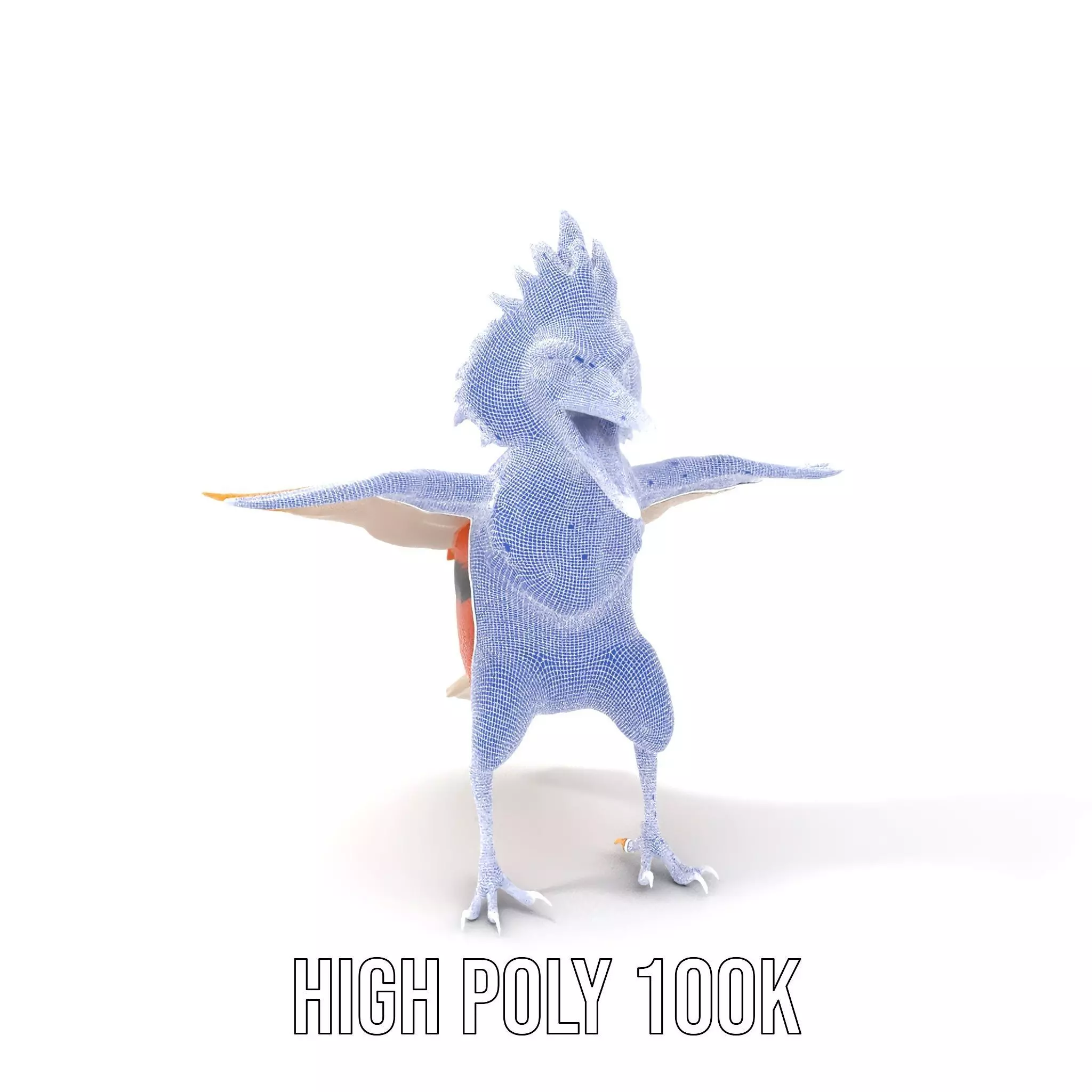 Vibrant Feathered Creature model pack Low-poly 3D model_4