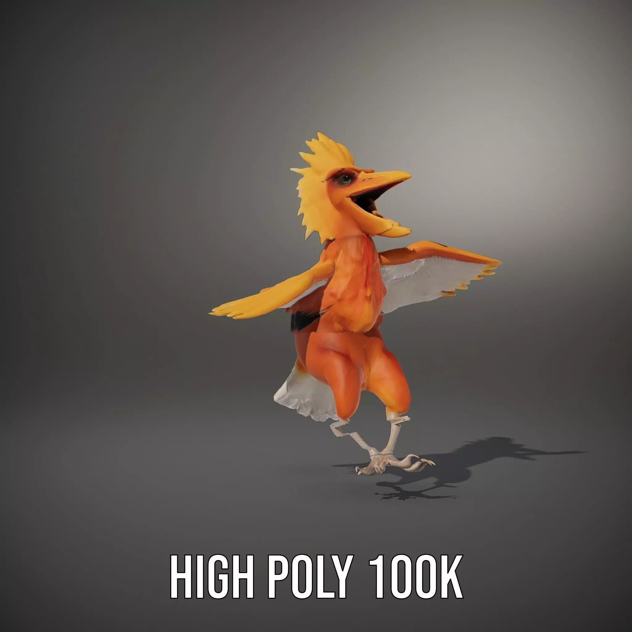 Vibrant Feathered Creature model pack Low-poly 3D model_8