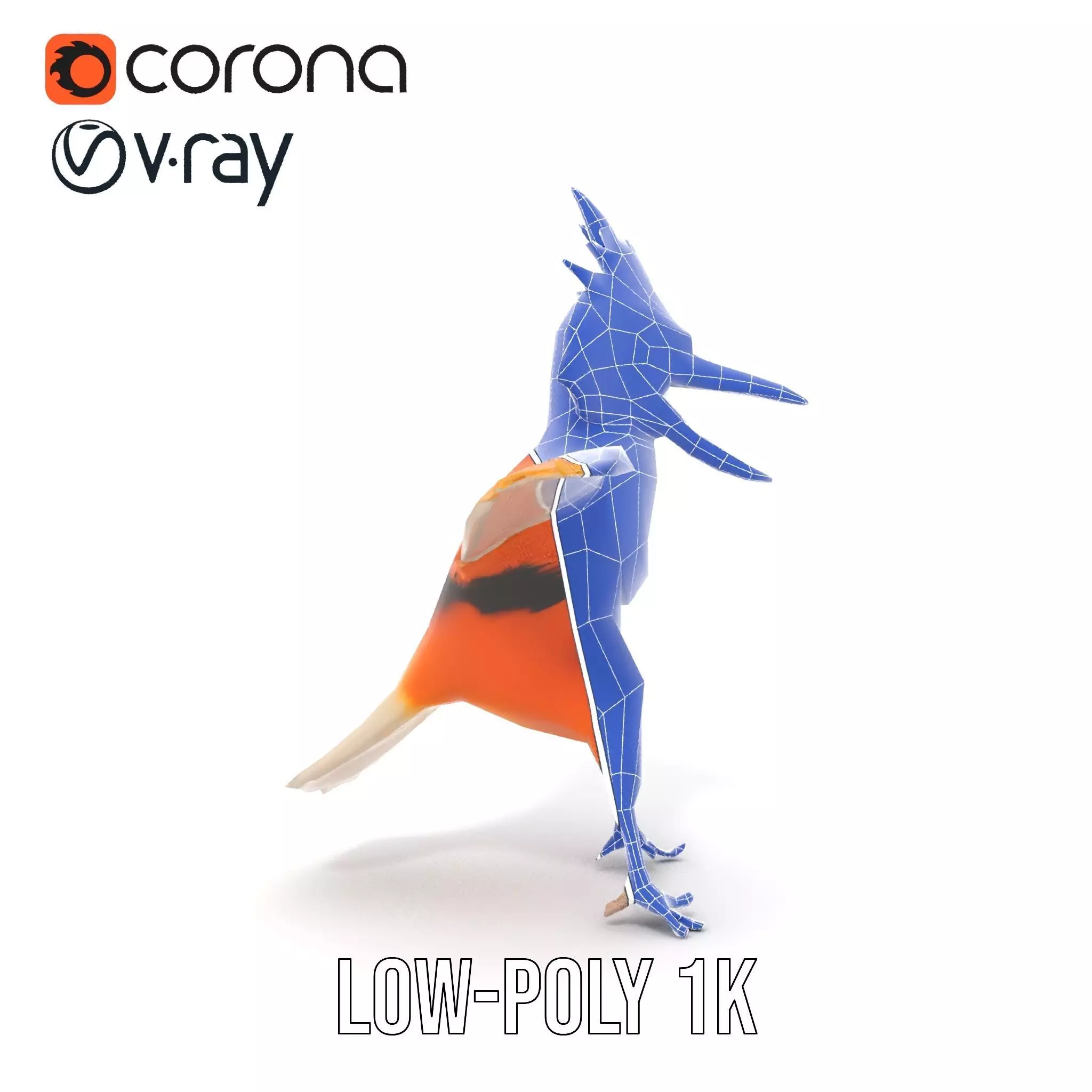 Vibrant Feathered Creature model pack Low-poly 3D model_30