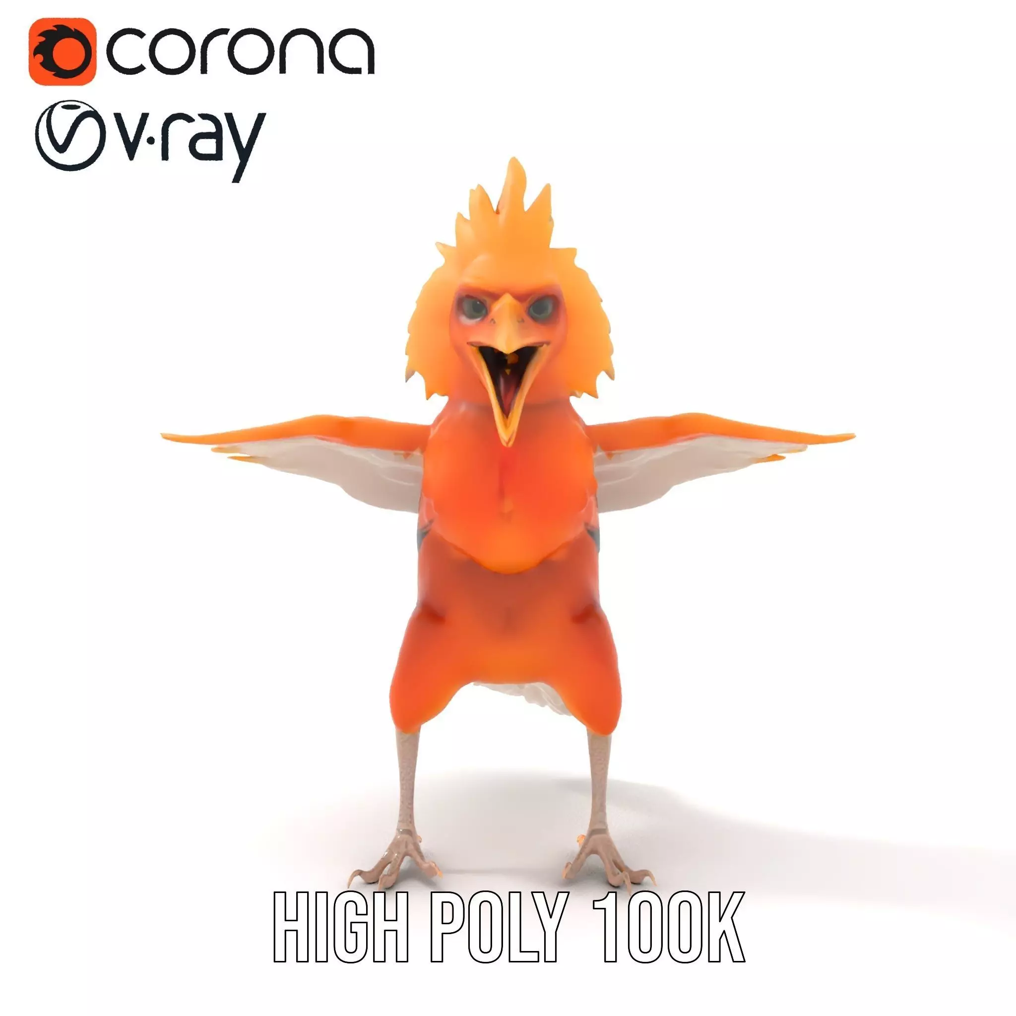 Vibrant Feathered Creature model pack Low-poly 3D model_20