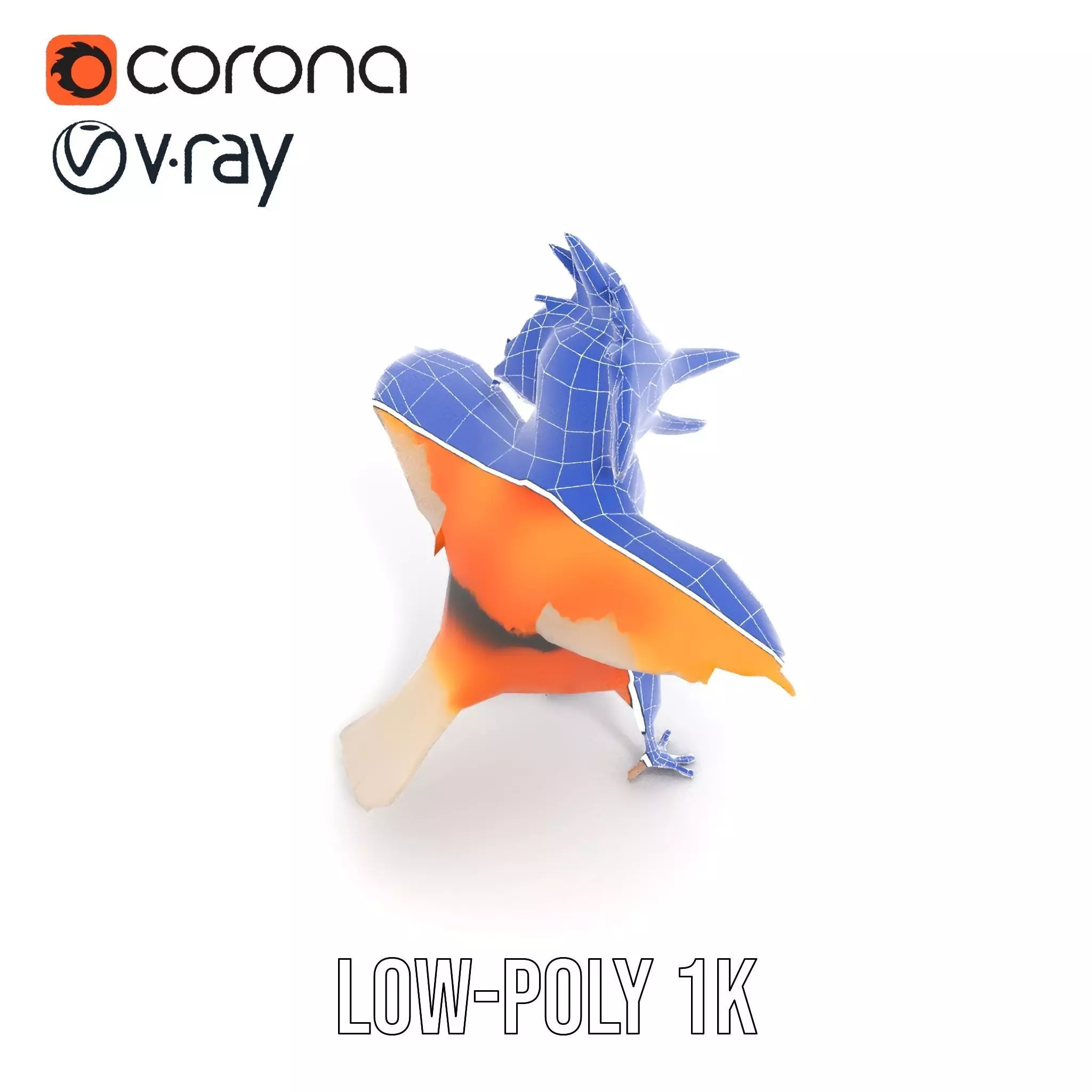 Vibrant Feathered Creature model pack Low-poly 3D model_25