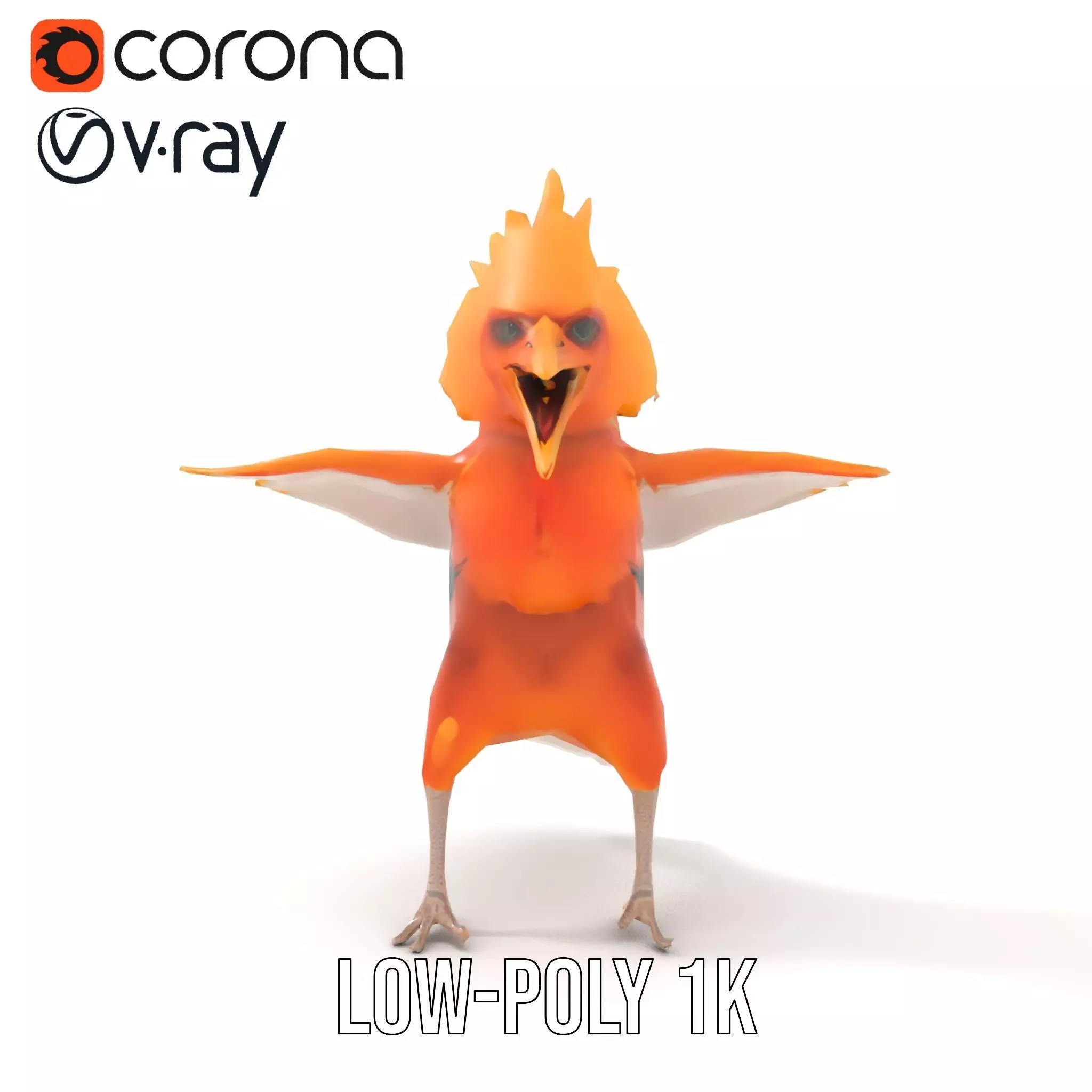 Vibrant Feathered Creature model pack Low-poly 3D model_22
