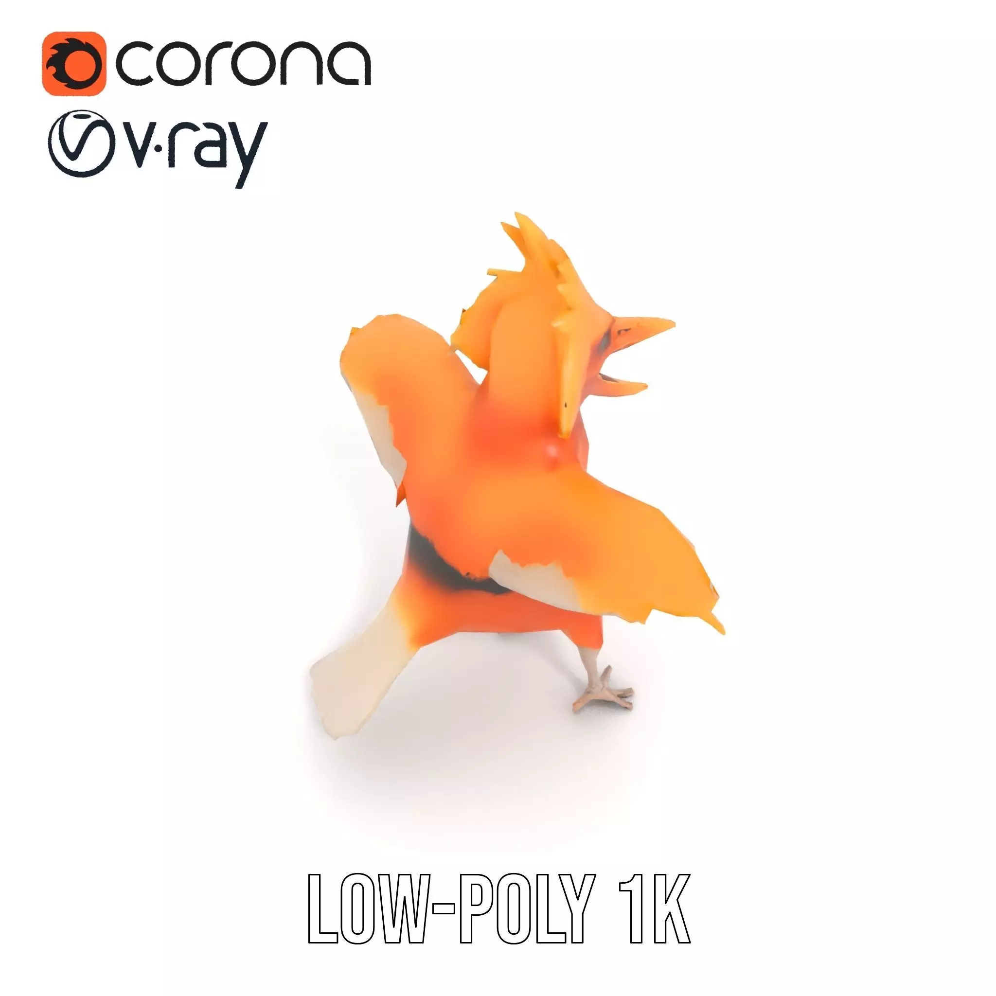 Vibrant Feathered Creature model pack Low-poly 3D model_14