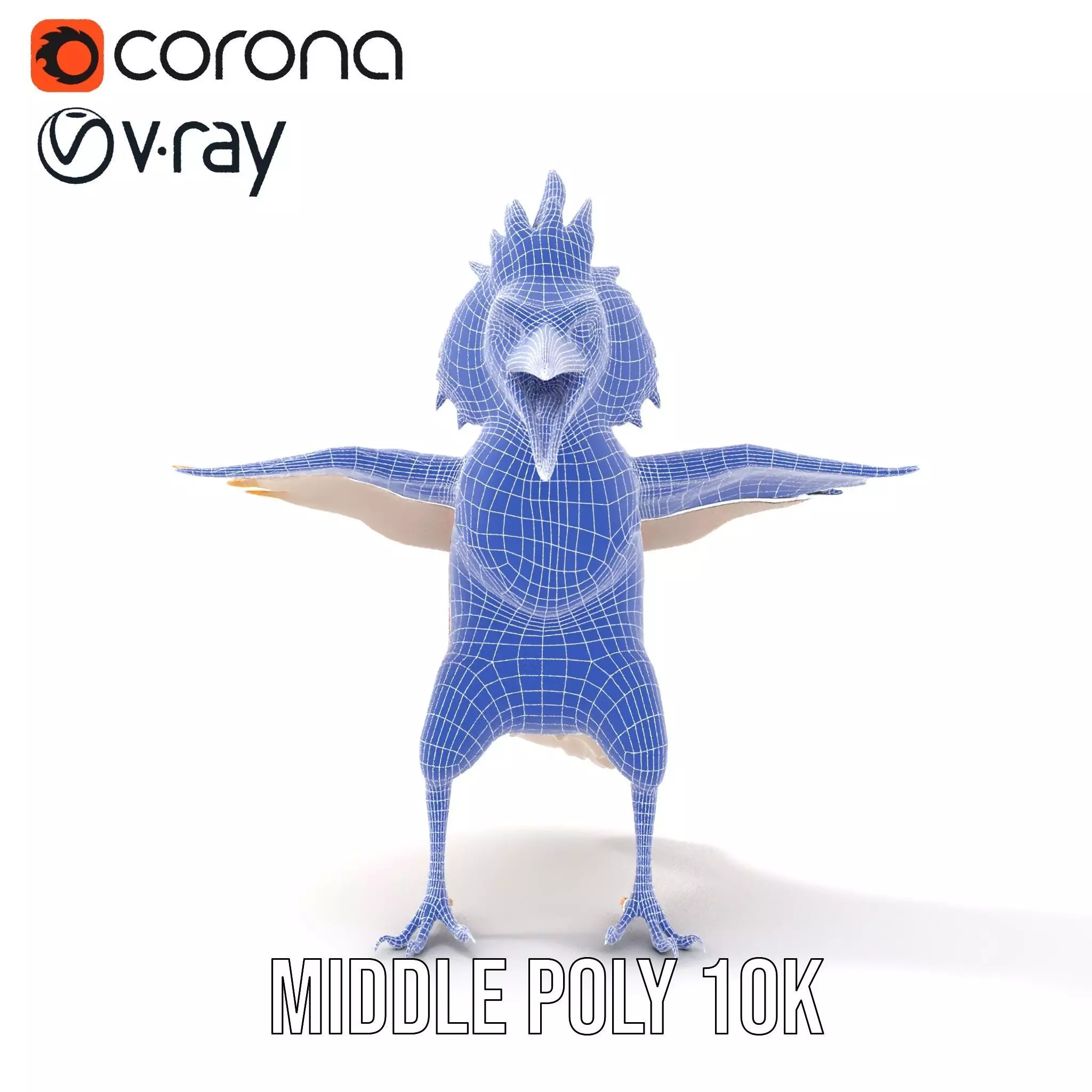 Vibrant Feathered Creature model pack Low-poly 3D model_26