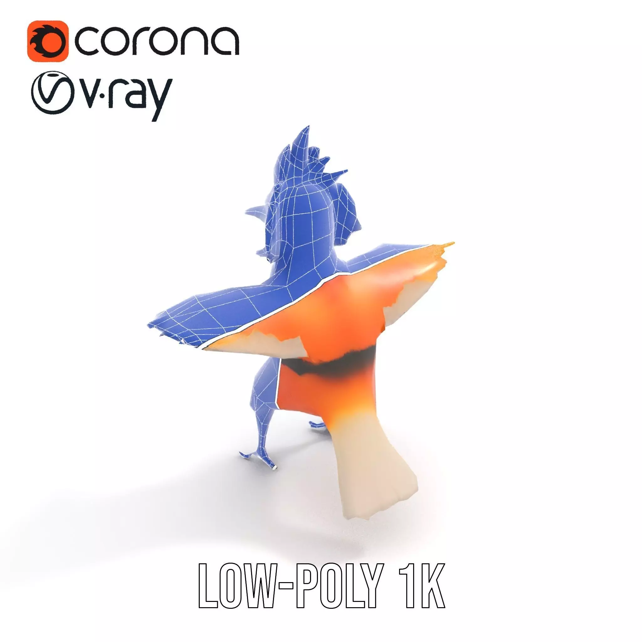 Vibrant Feathered Creature model pack Low-poly 3D model_12
