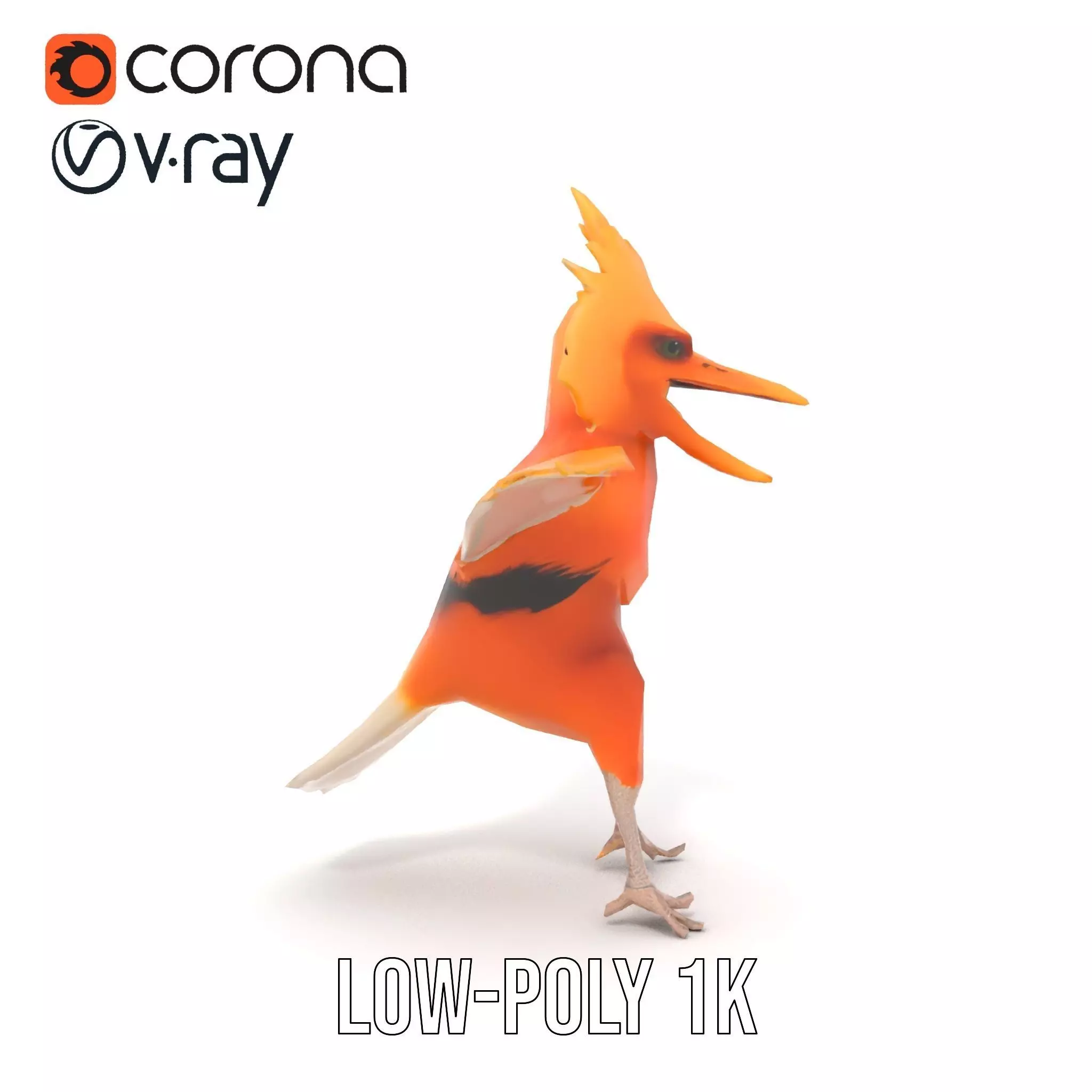 Vibrant Feathered Creature model pack Low-poly 3D model_9