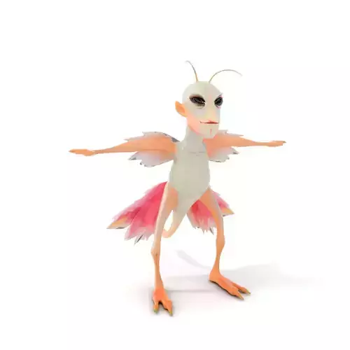 Elegant Alien Creature model pack Low-poly 3D model