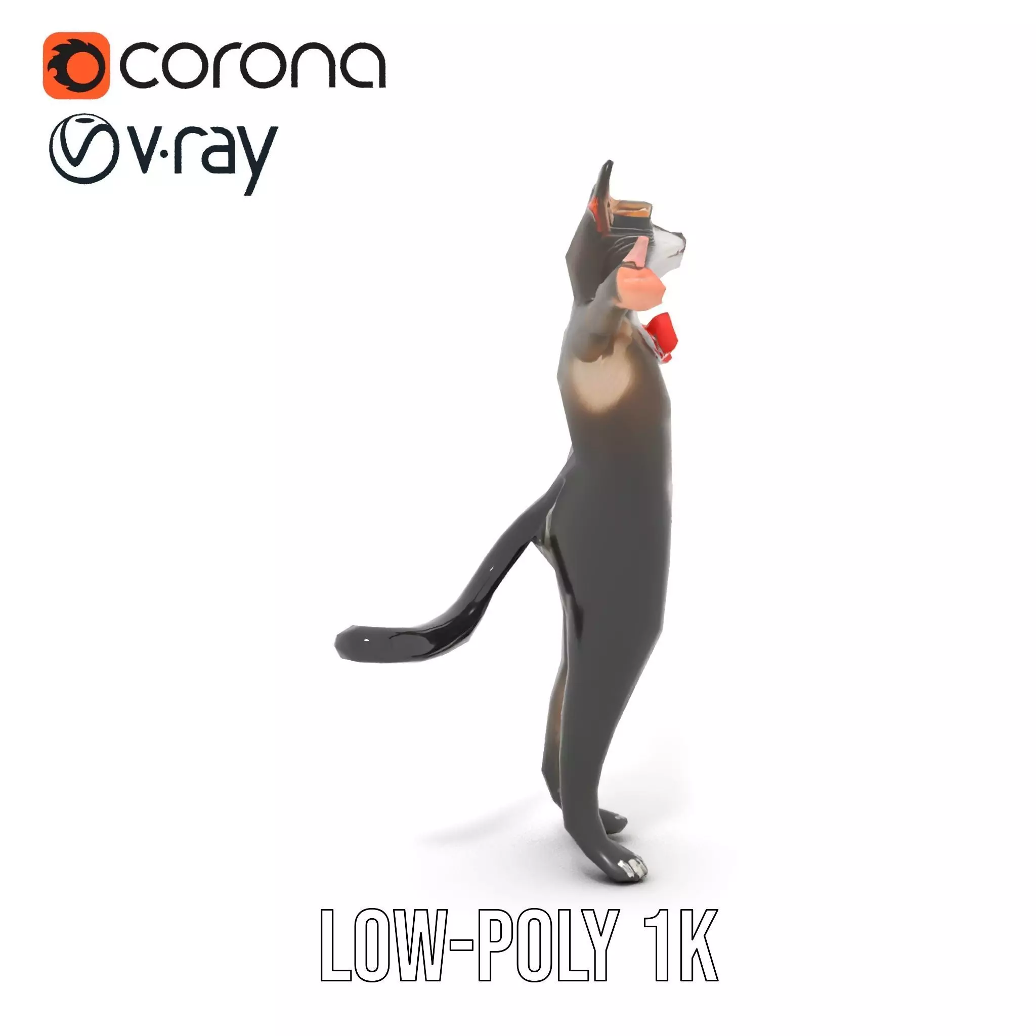 Elegant Cat Character model pack Low-poly 3D model_24