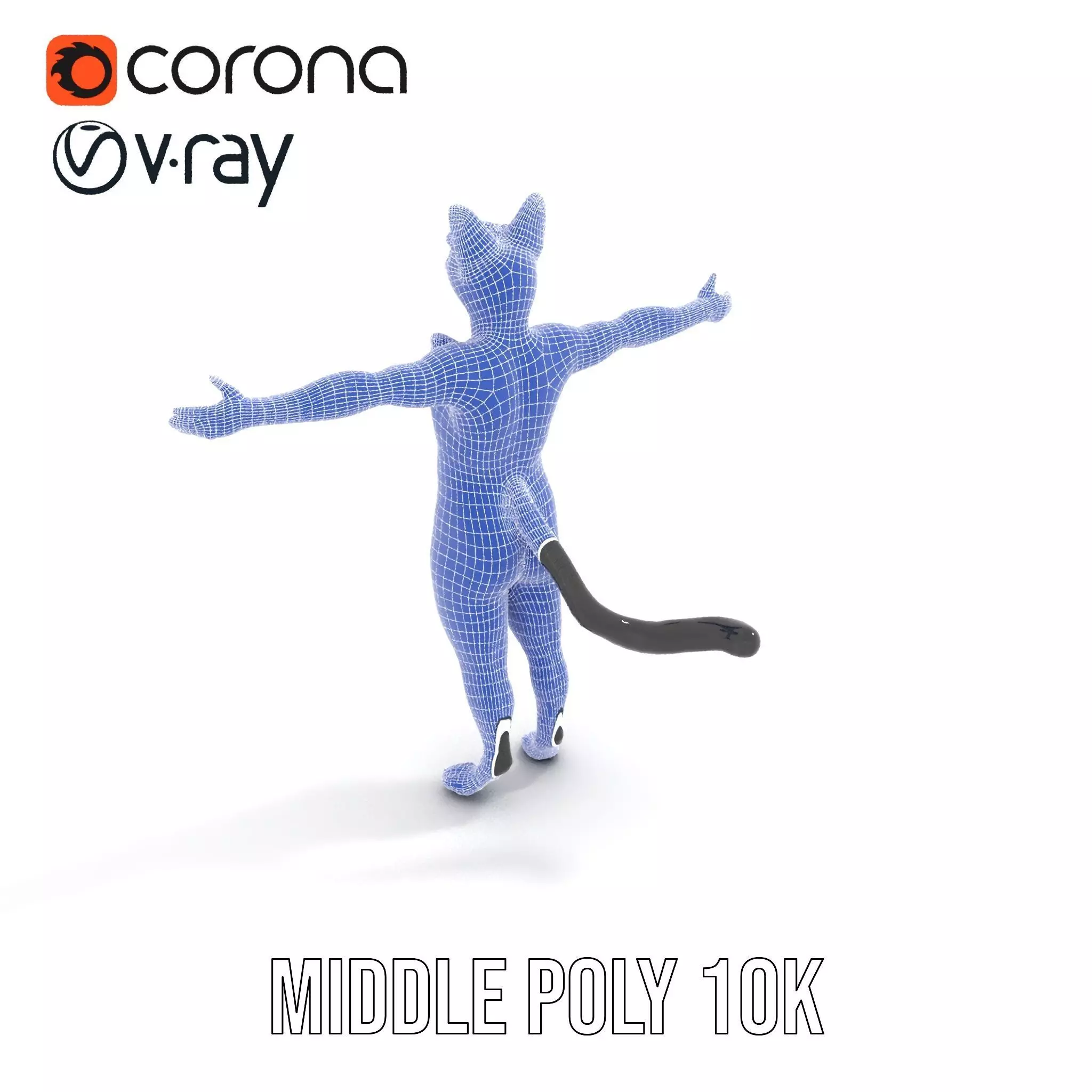 Elegant Cat Character model pack Low-poly 3D model_18