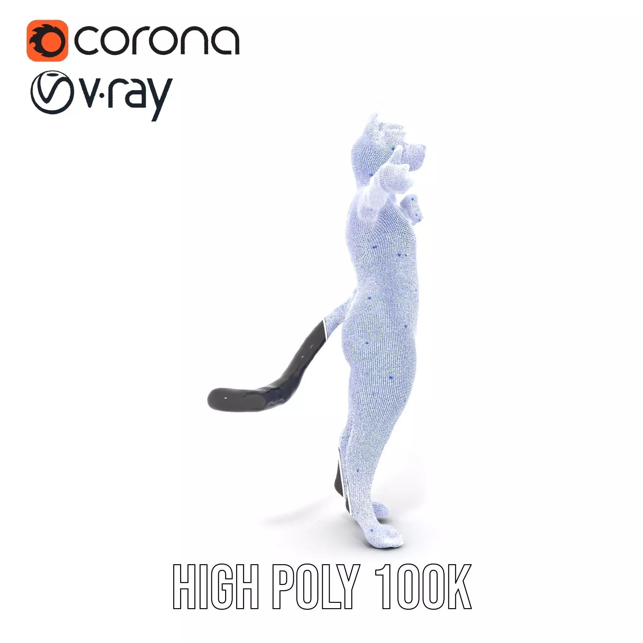 Elegant Cat Character model pack Low-poly 3D model_32