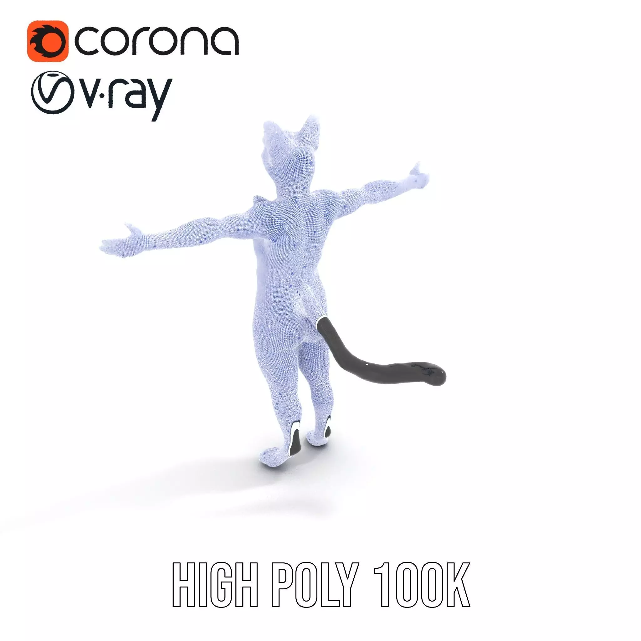 Elegant Cat Character model pack Low-poly 3D model_31