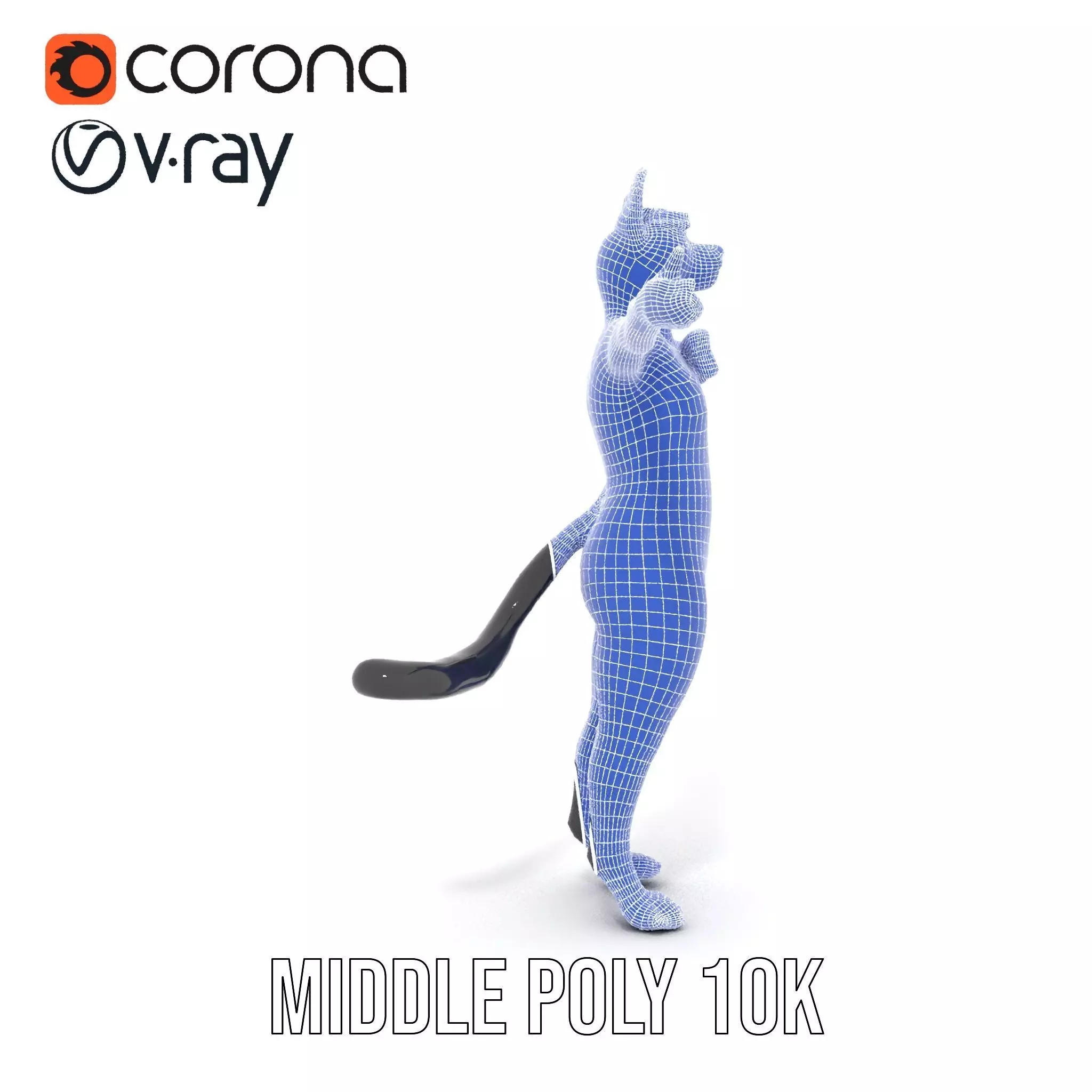 Elegant Cat Character model pack Low-poly 3D model_21