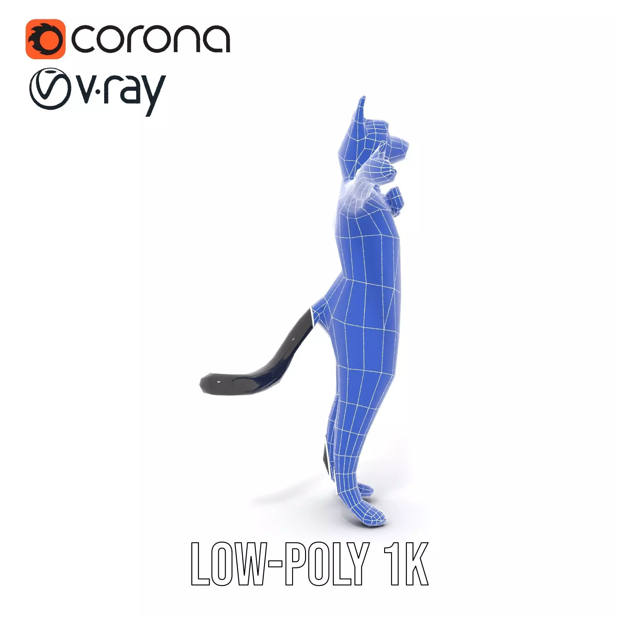 Elegant Cat Character model pack Low-poly 3D model_30