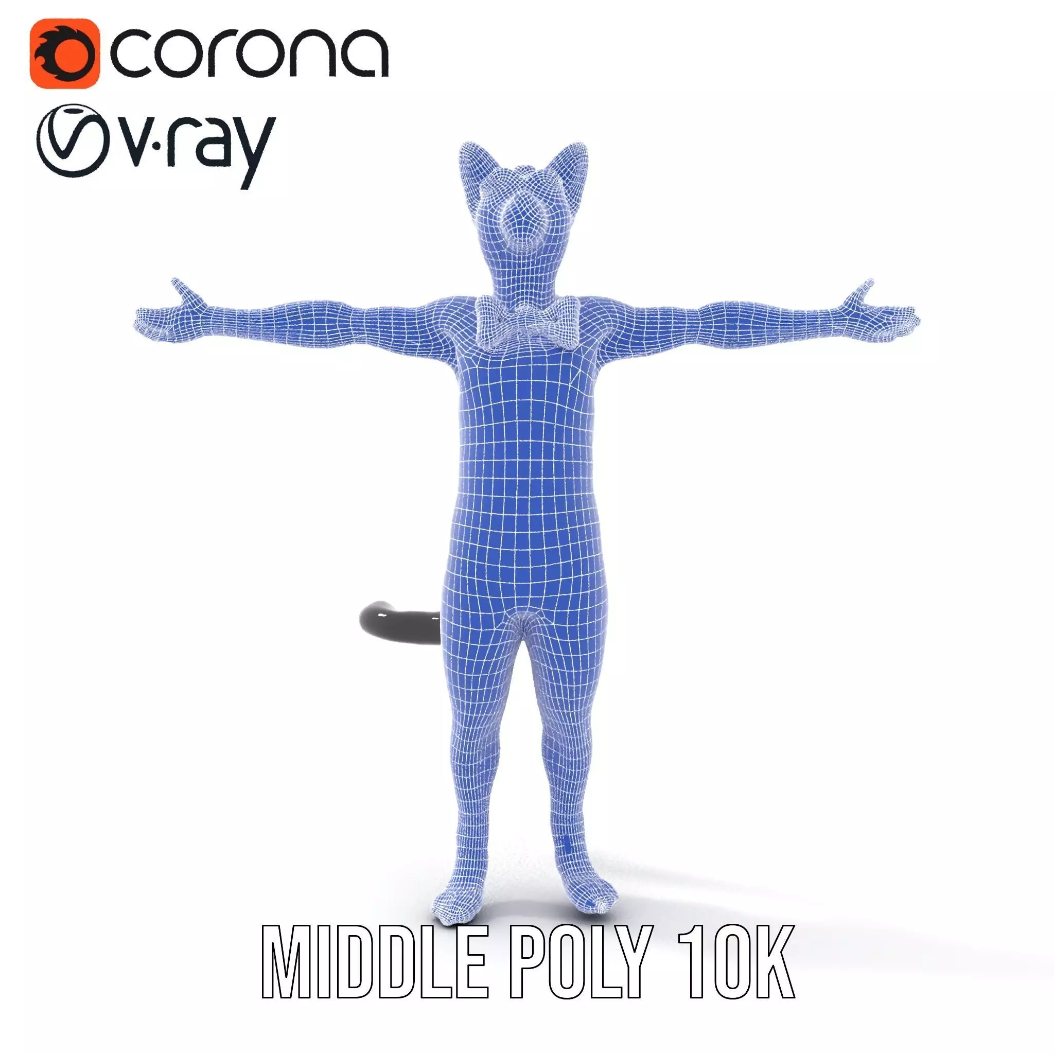 Elegant Cat Character model pack Low-poly 3D model_29