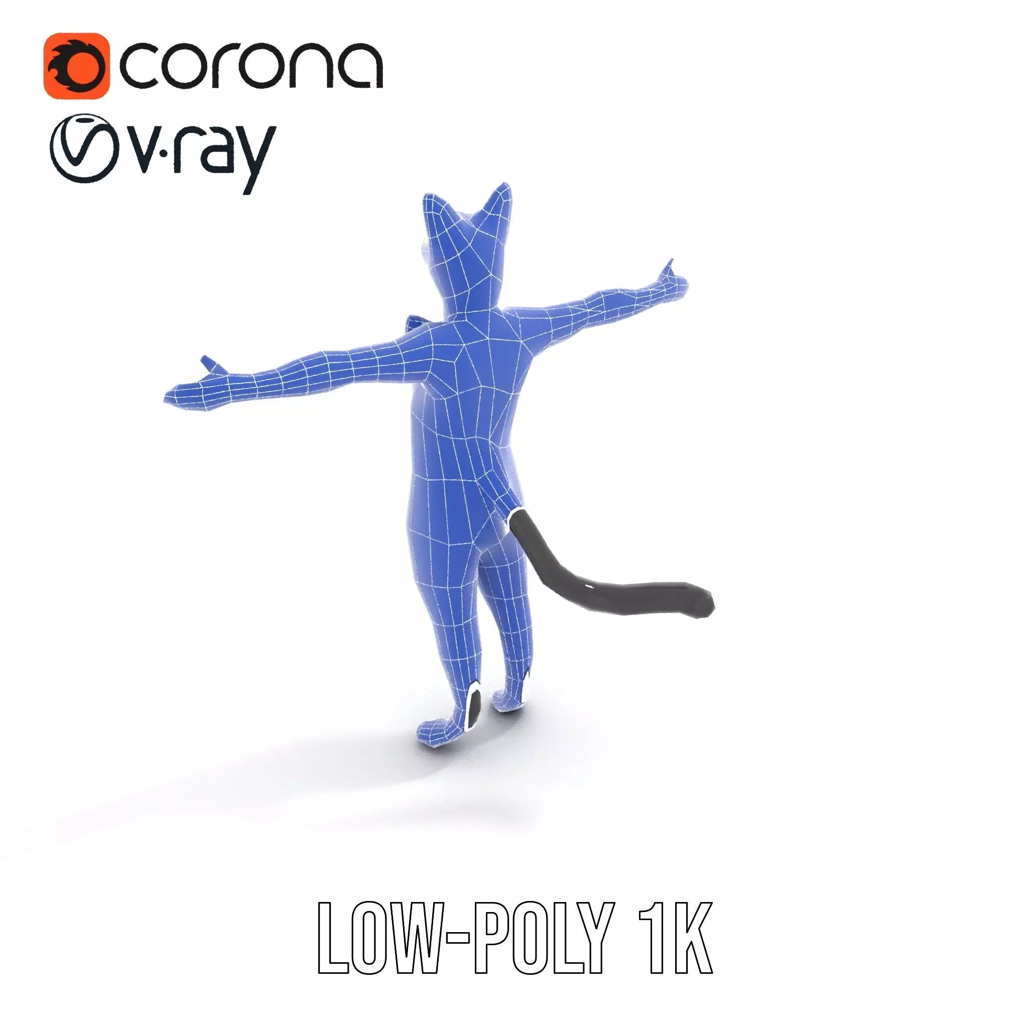 Elegant Cat Character model pack Low-poly 3D model_22