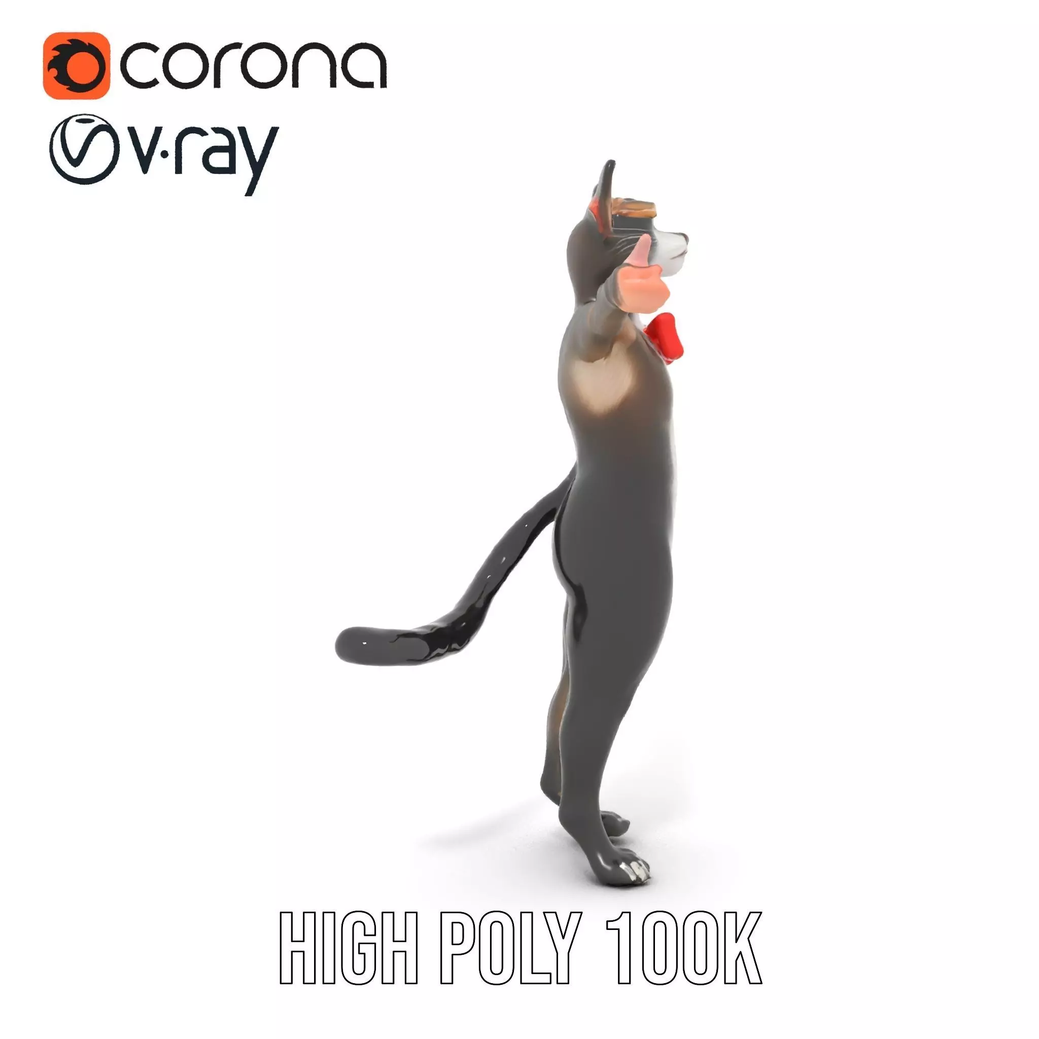 Elegant Cat Character model pack Low-poly 3D model_28