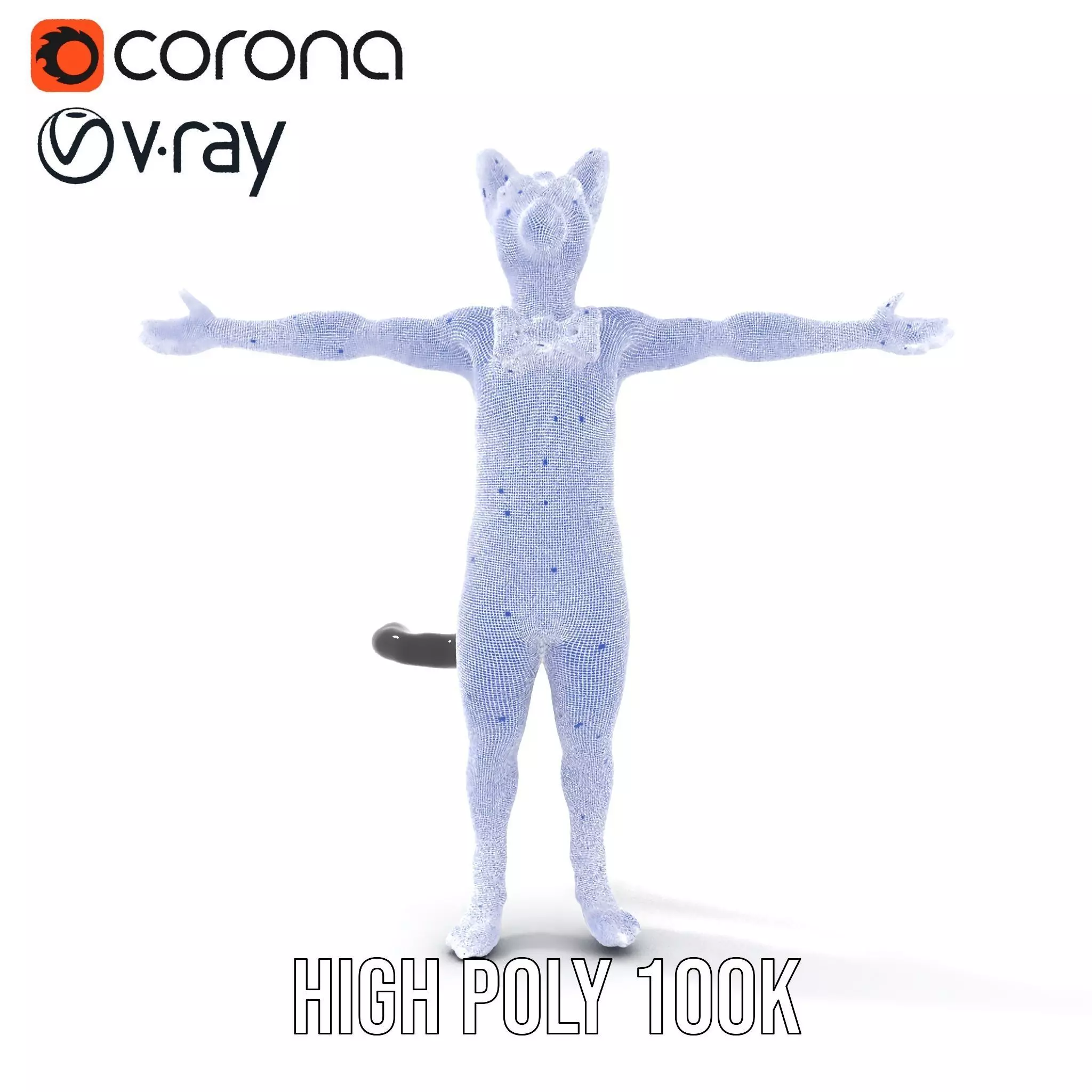 Elegant Cat Character model pack Low-poly 3D model_20