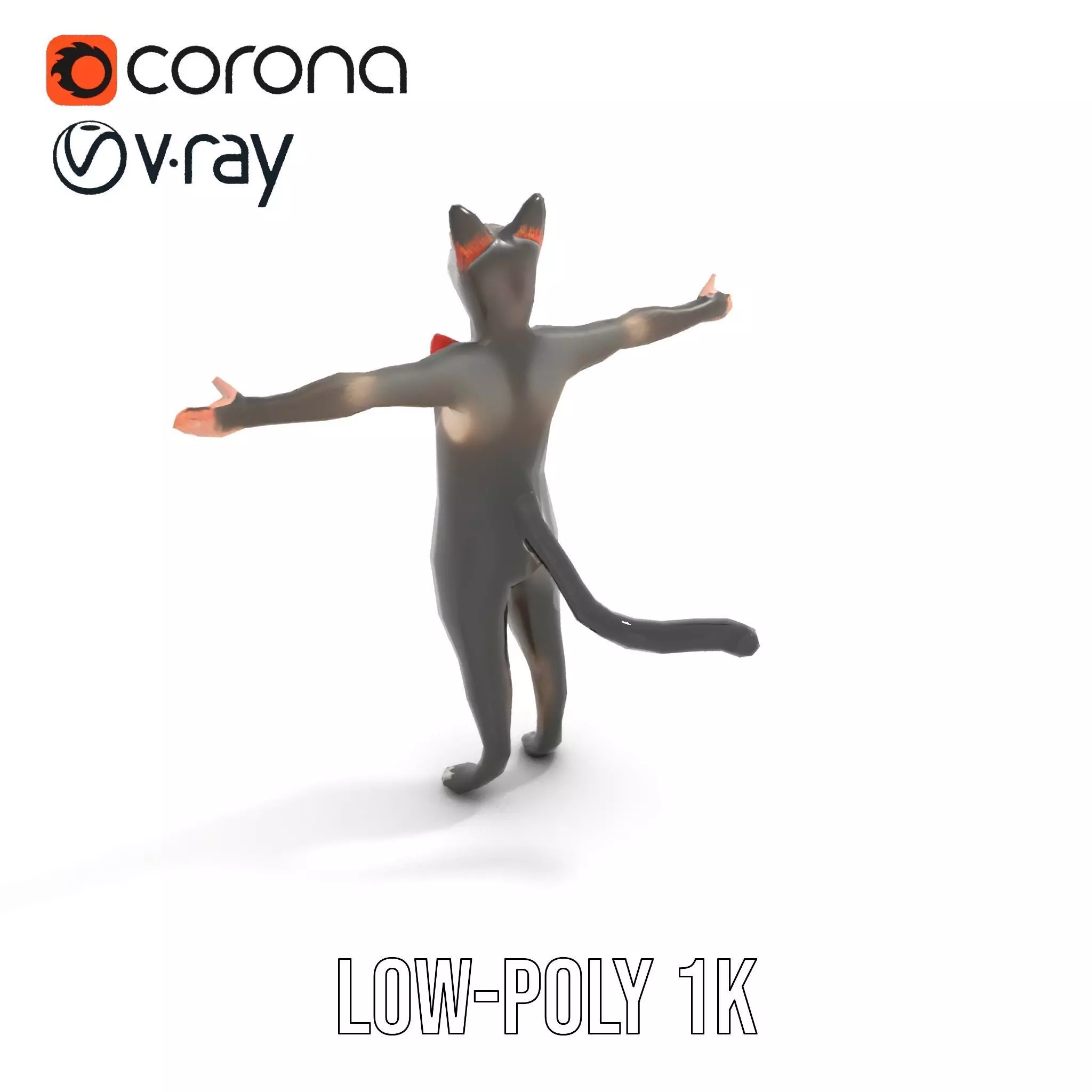 Elegant Cat Character model pack Low-poly 3D model_17