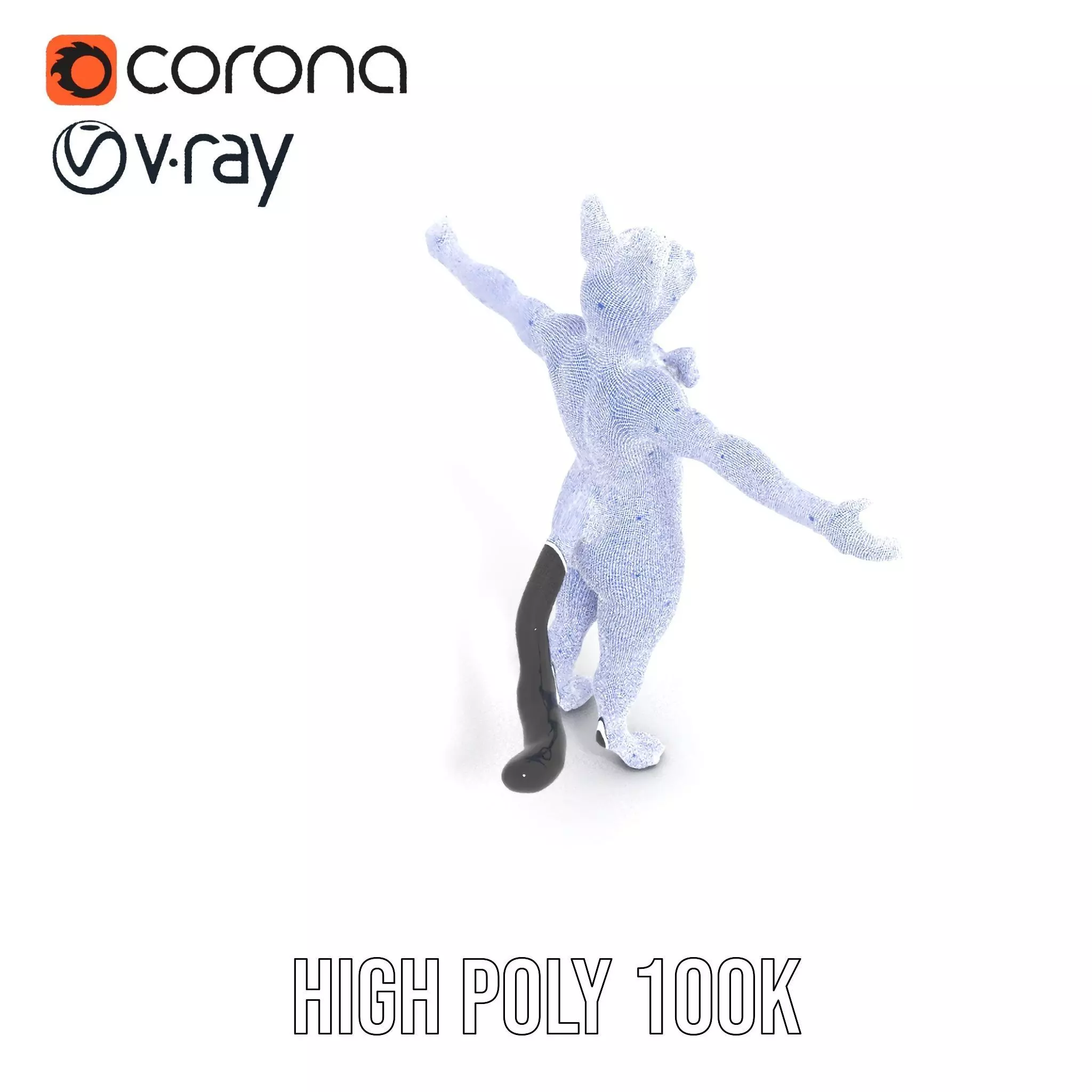 Elegant Cat Character model pack Low-poly 3D model_34