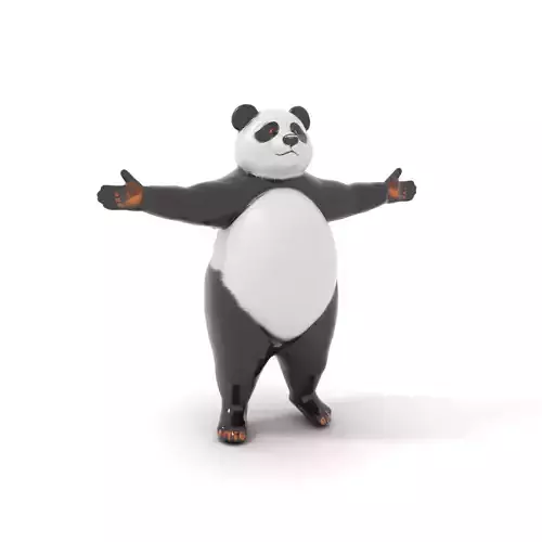 Charming Panda Character model pack Low-poly 3D model