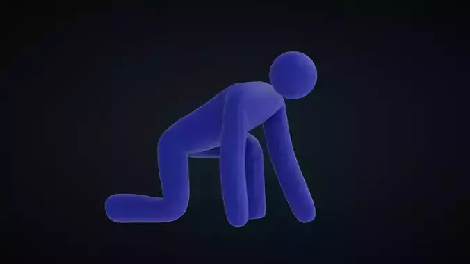 Stickman figure with Rig