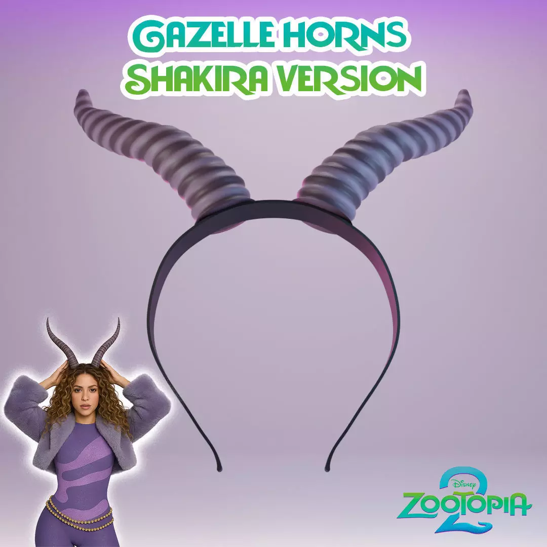 Gazzelle Horn Headband - Shakira - Zootopia - Halloween Costume 3D print model_0