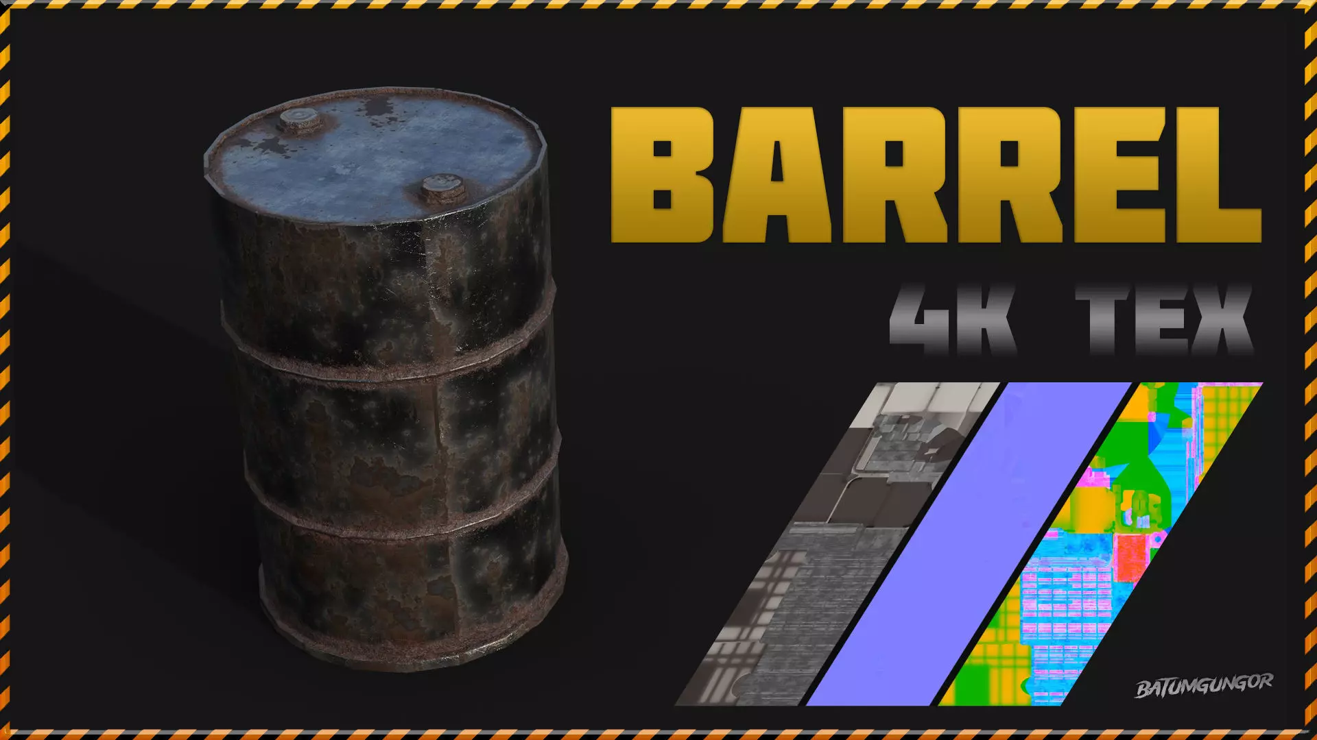 Barrel - Low Poly  Low-poly 3D model_0