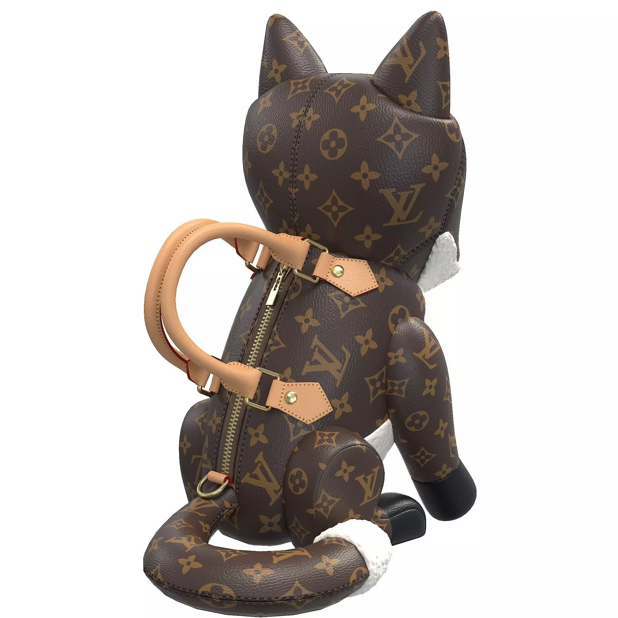 Louis Vuitton Fox Bag Low-poly 3D model_7