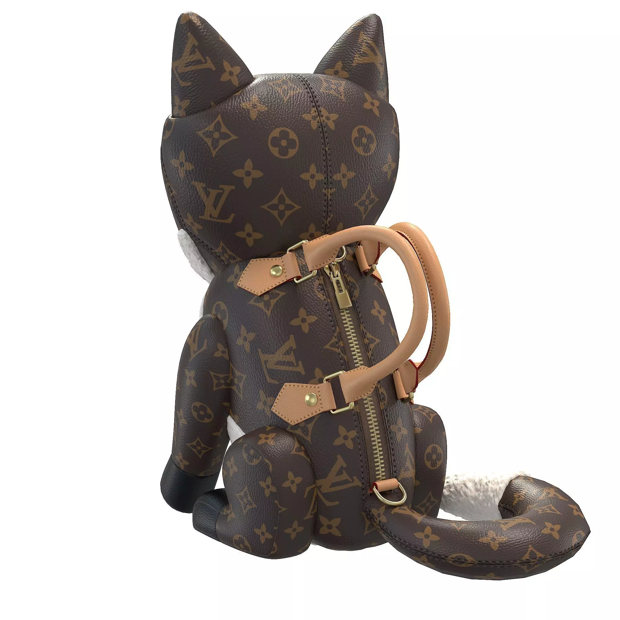 Louis Vuitton Fox Bag Low-poly 3D model_8