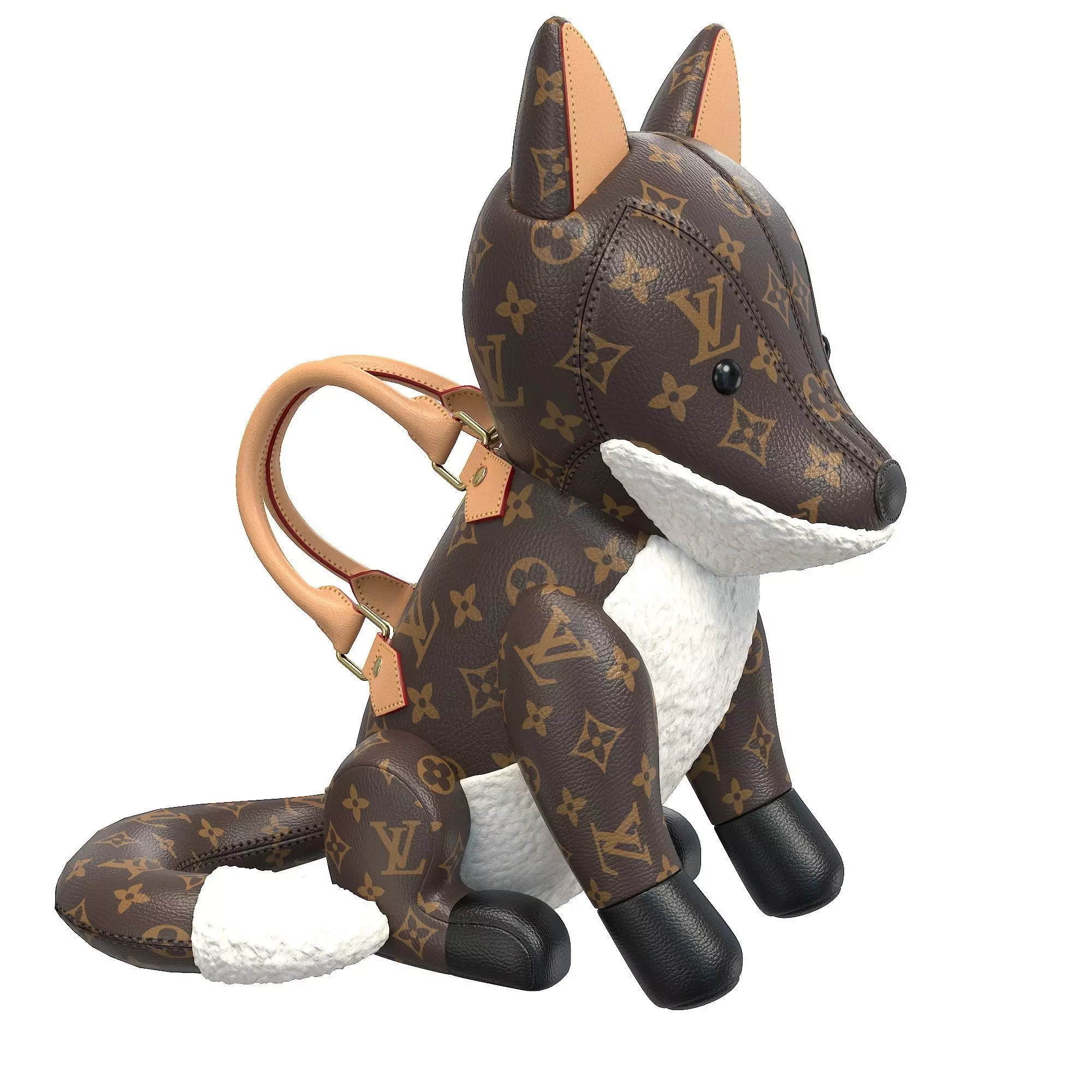 Louis Vuitton Fox Bag Low-poly 3D model_6