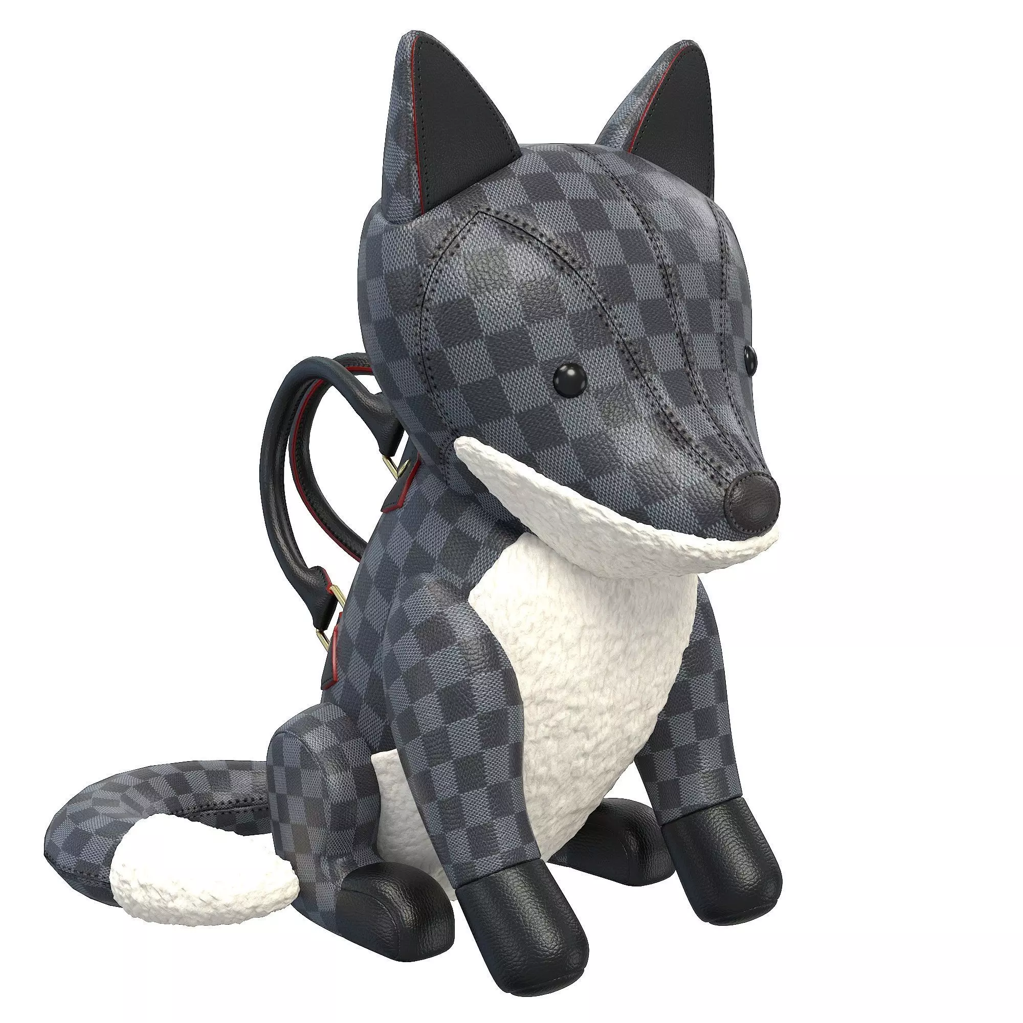 Louis Vuitton Fox Bag Low-poly 3D model_11