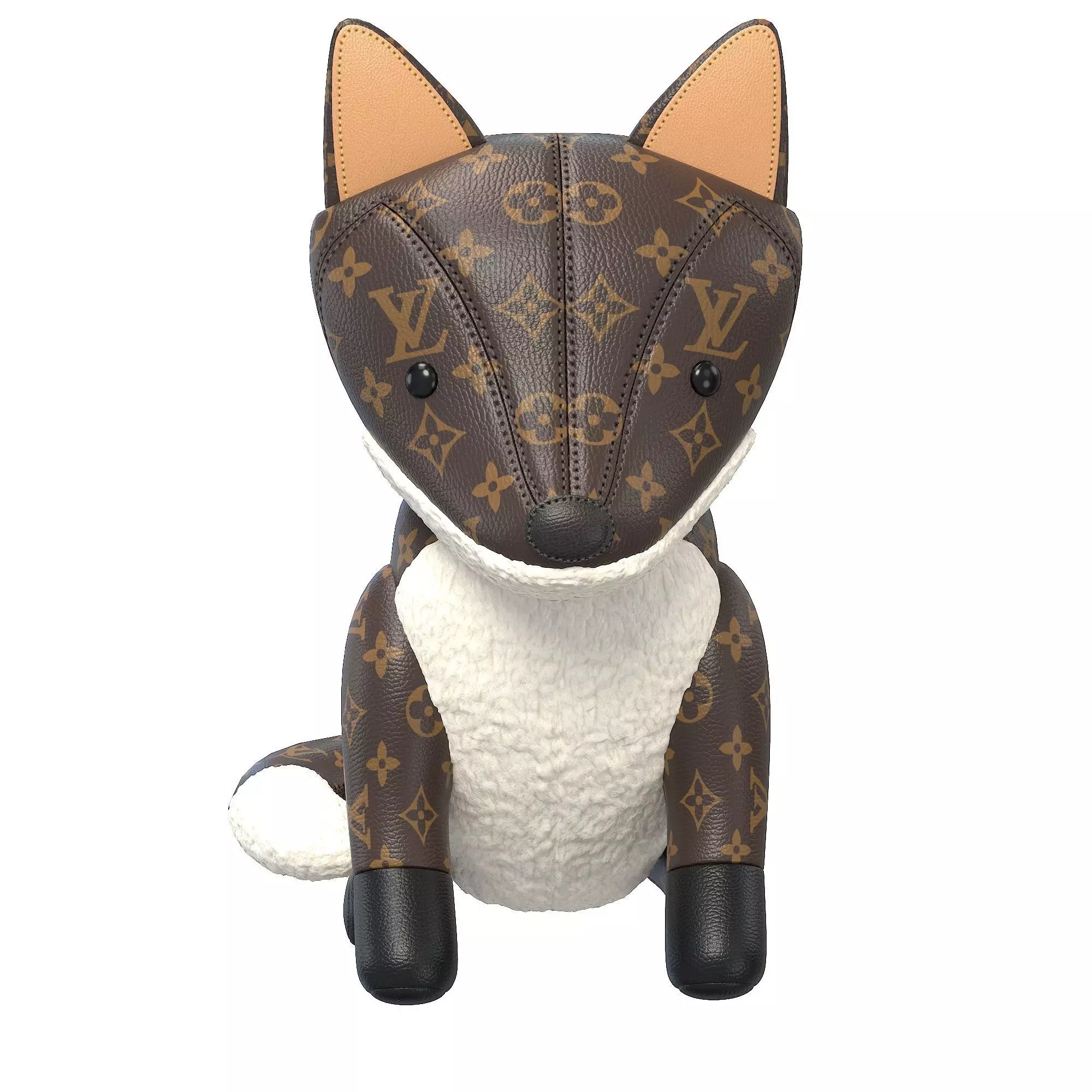 Louis Vuitton Fox Bag Low-poly 3D model_1