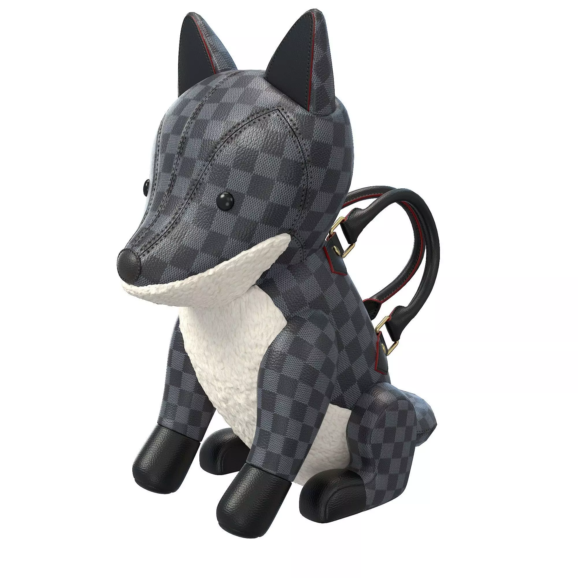 Louis Vuitton Fox Bag Low-poly 3D model_2