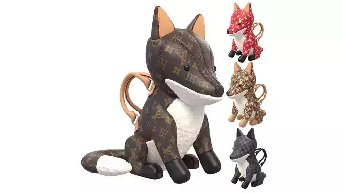 Louis Vuitton Fox Bag Low-poly 3D model Louis Vuitton Fox Bag Low-poly 3D model
