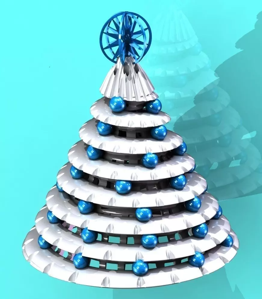 Christmas Tree Spiral - duel color 3D print model_0