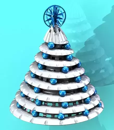 Christmas Tree Spiral - duel color 3D print model