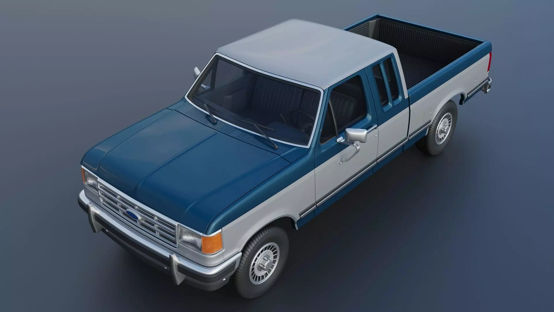 Pickup Truck F-150 SuperCab 1987 3D print model_19