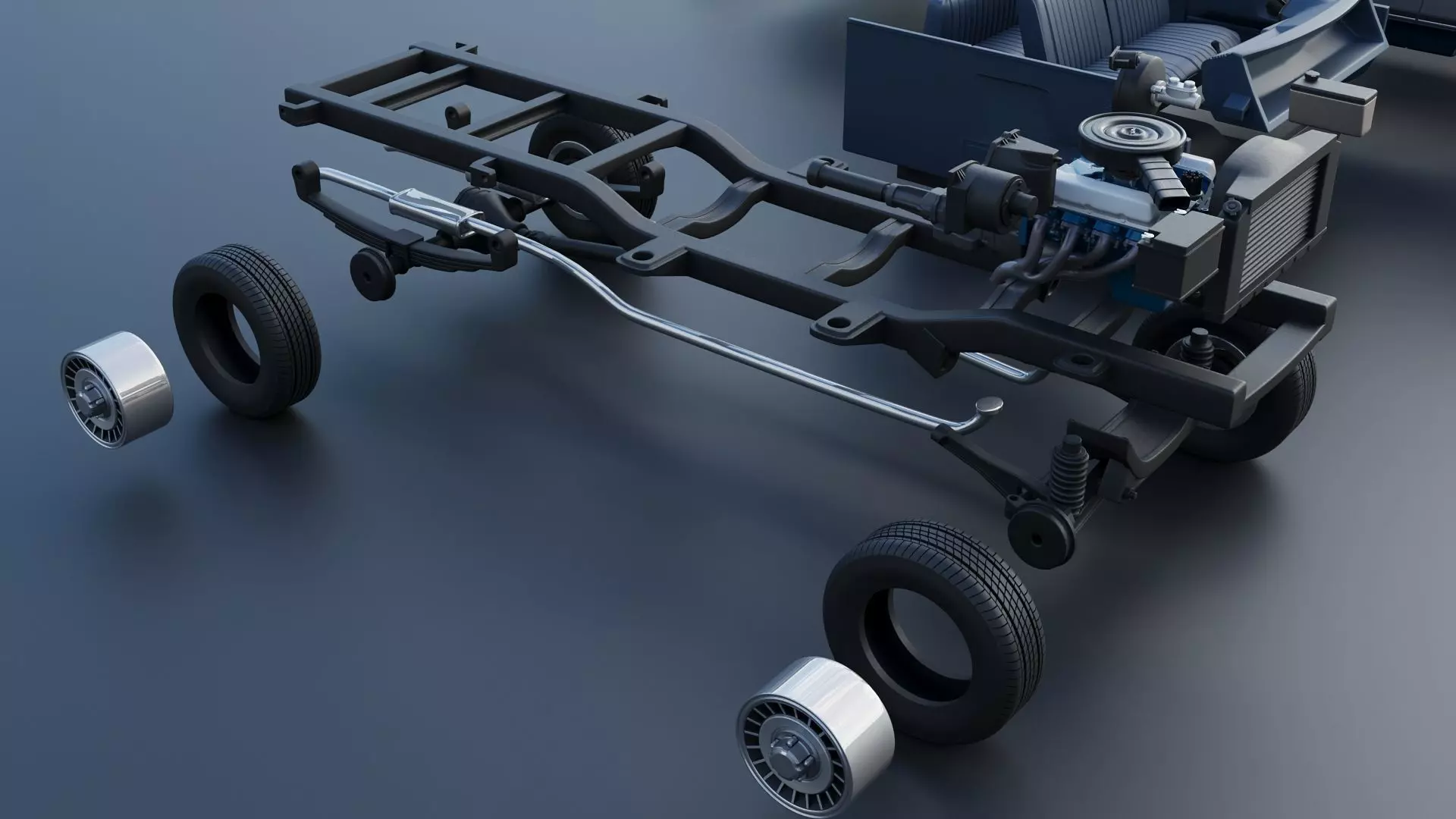 Pickup Truck F-150 SuperCab 1987 3D print model_37