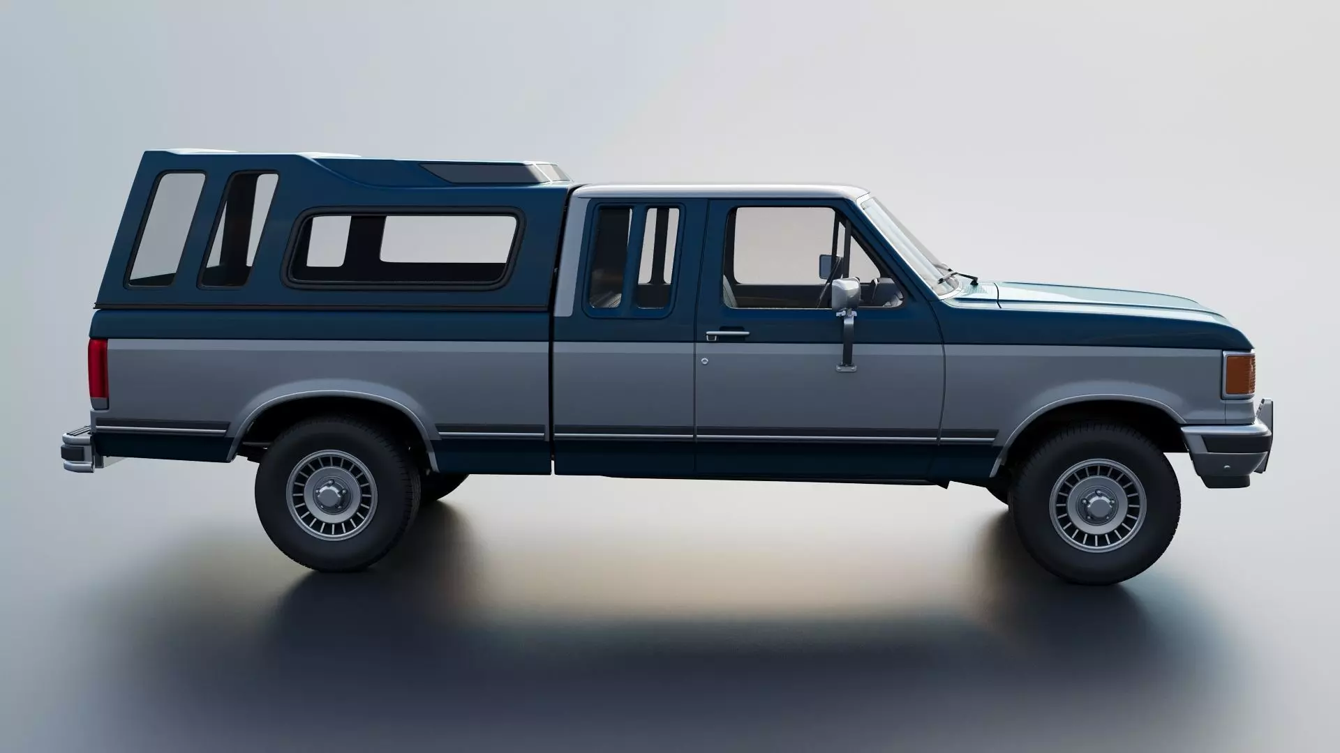 Pickup Truck F-150 SuperCab 1987 3D print model_9