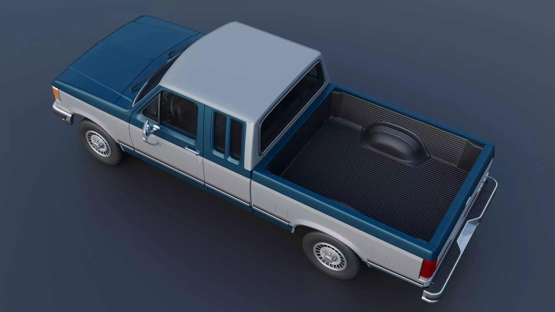 Pickup Truck F-150 SuperCab 1987 3D print model_15