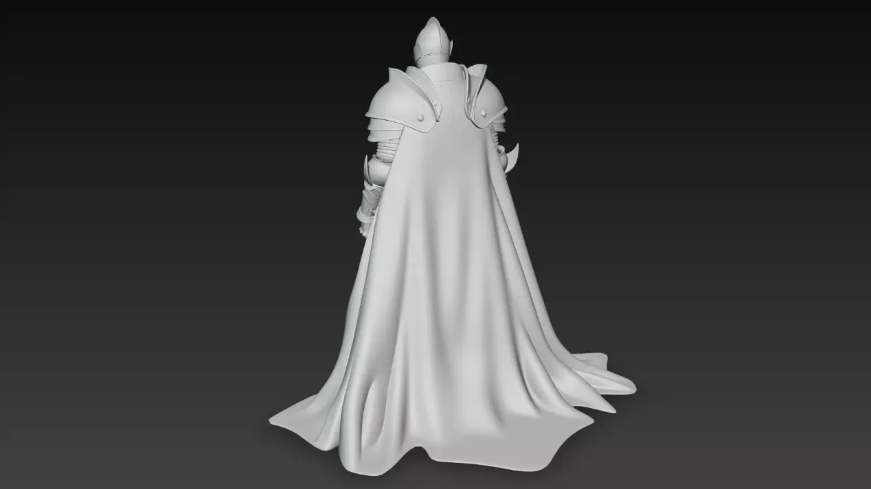 Dark Paladin - Highpoly Dark Fantasy Knight 3D Character  3D model_22