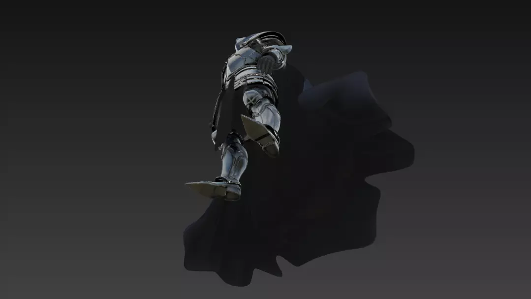 Dark Paladin - Highpoly Dark Fantasy Knight 3D Character  3D model_15