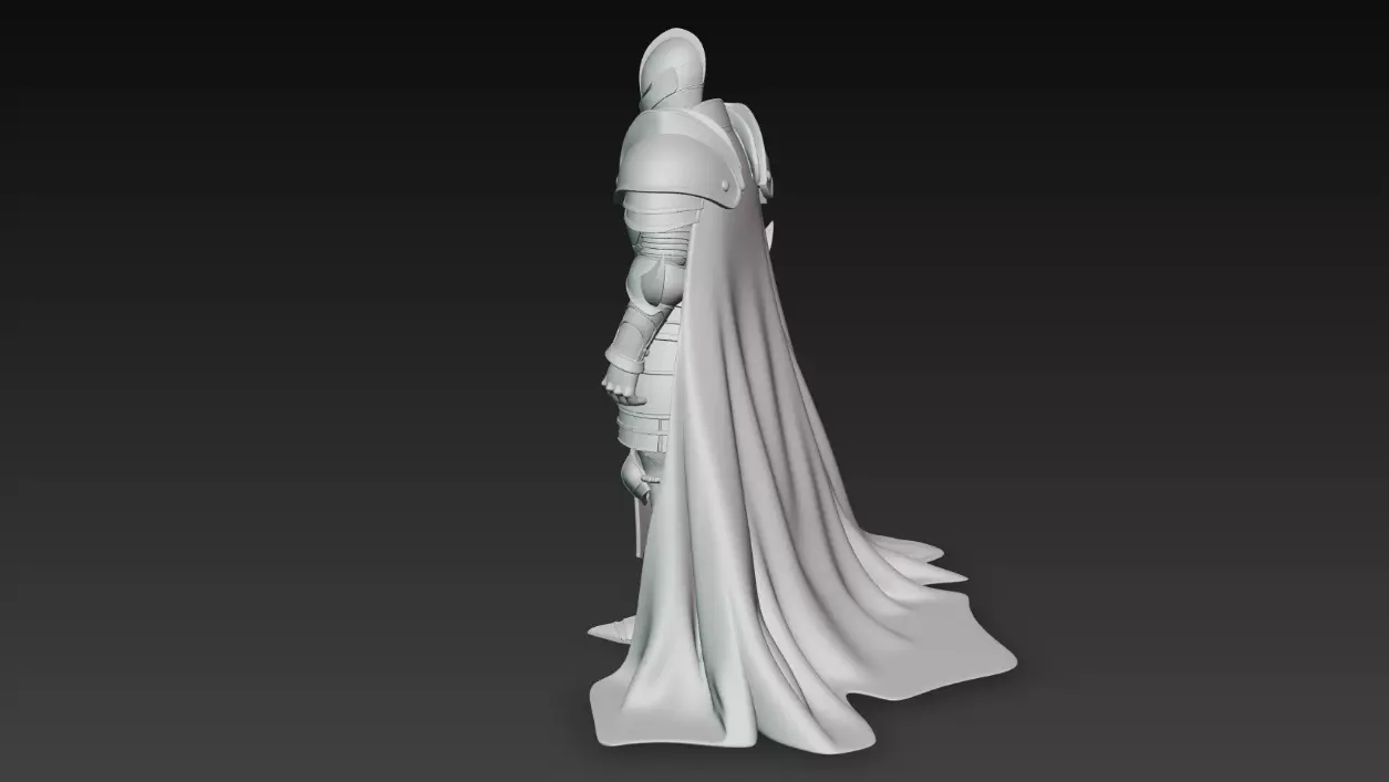 Dark Paladin - Highpoly Dark Fantasy Knight 3D Character  3D model_14
