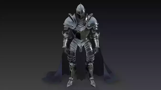 Dark Paladin - Highpoly Dark Fantasy Knight 3D Character 