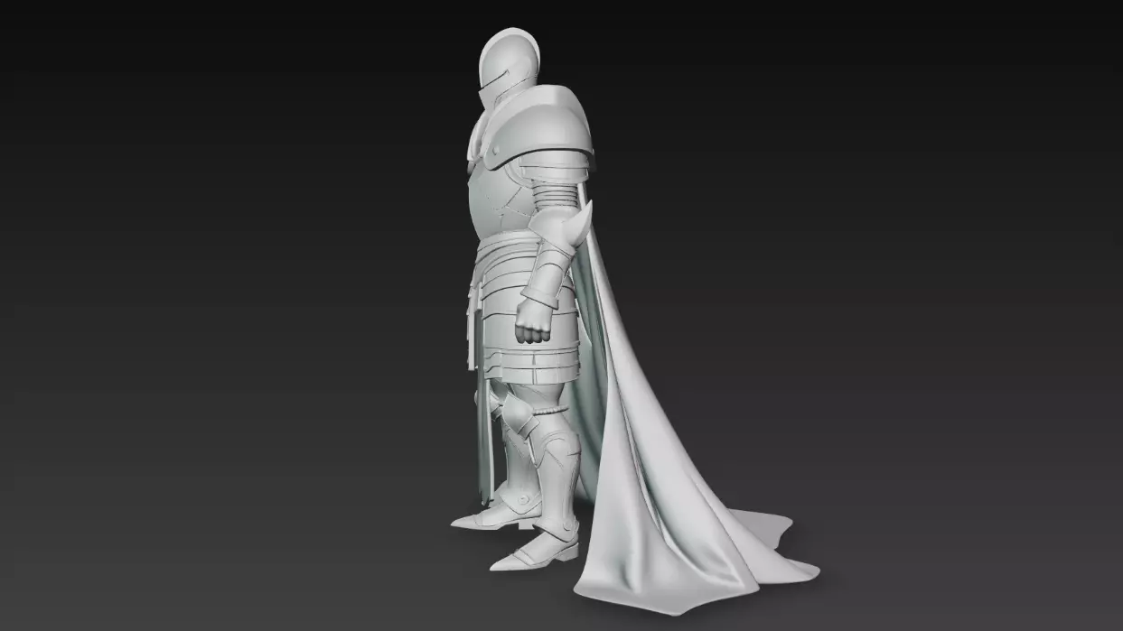 Dark Paladin - Highpoly Dark Fantasy Knight 3D Character  3D model_12