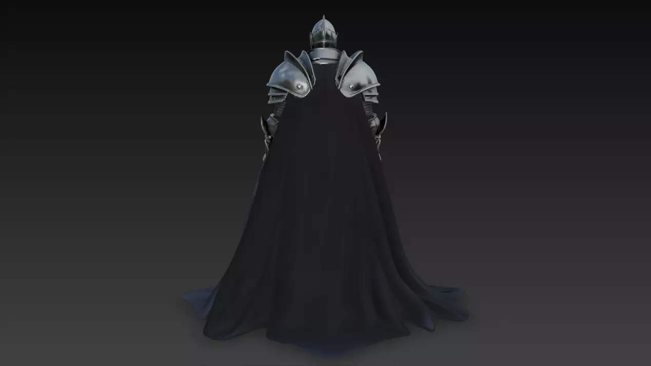 Dark Paladin - Highpoly Dark Fantasy Knight 3D Character  3D model_23