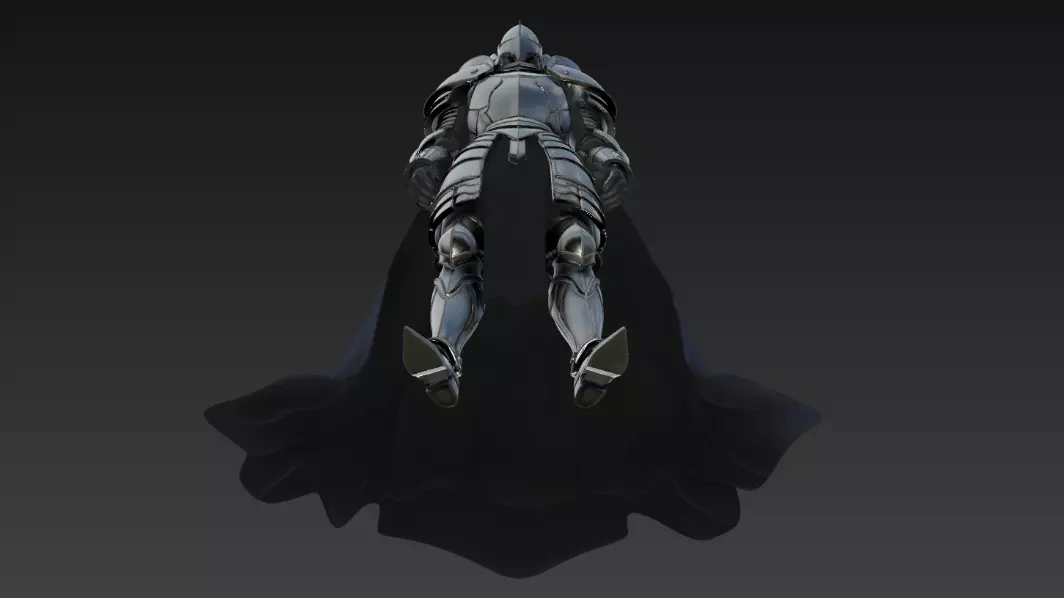 Dark Paladin - Highpoly Dark Fantasy Knight 3D Character  3D model_17