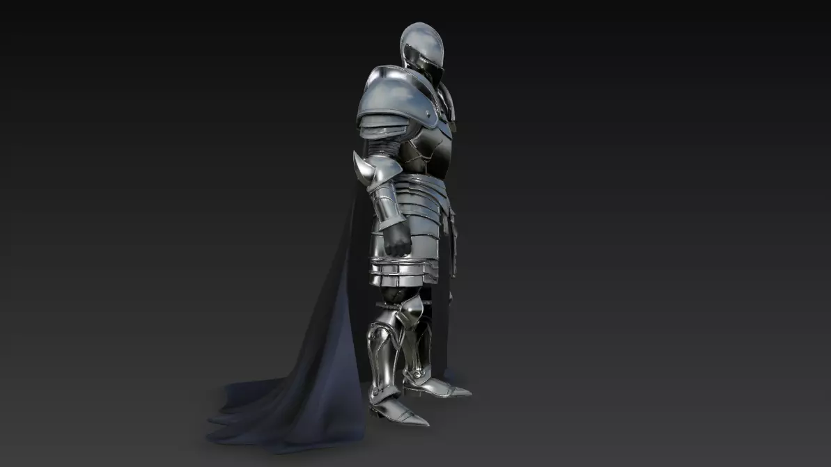Dark Paladin - Highpoly Dark Fantasy Knight 3D Character  3D model_19